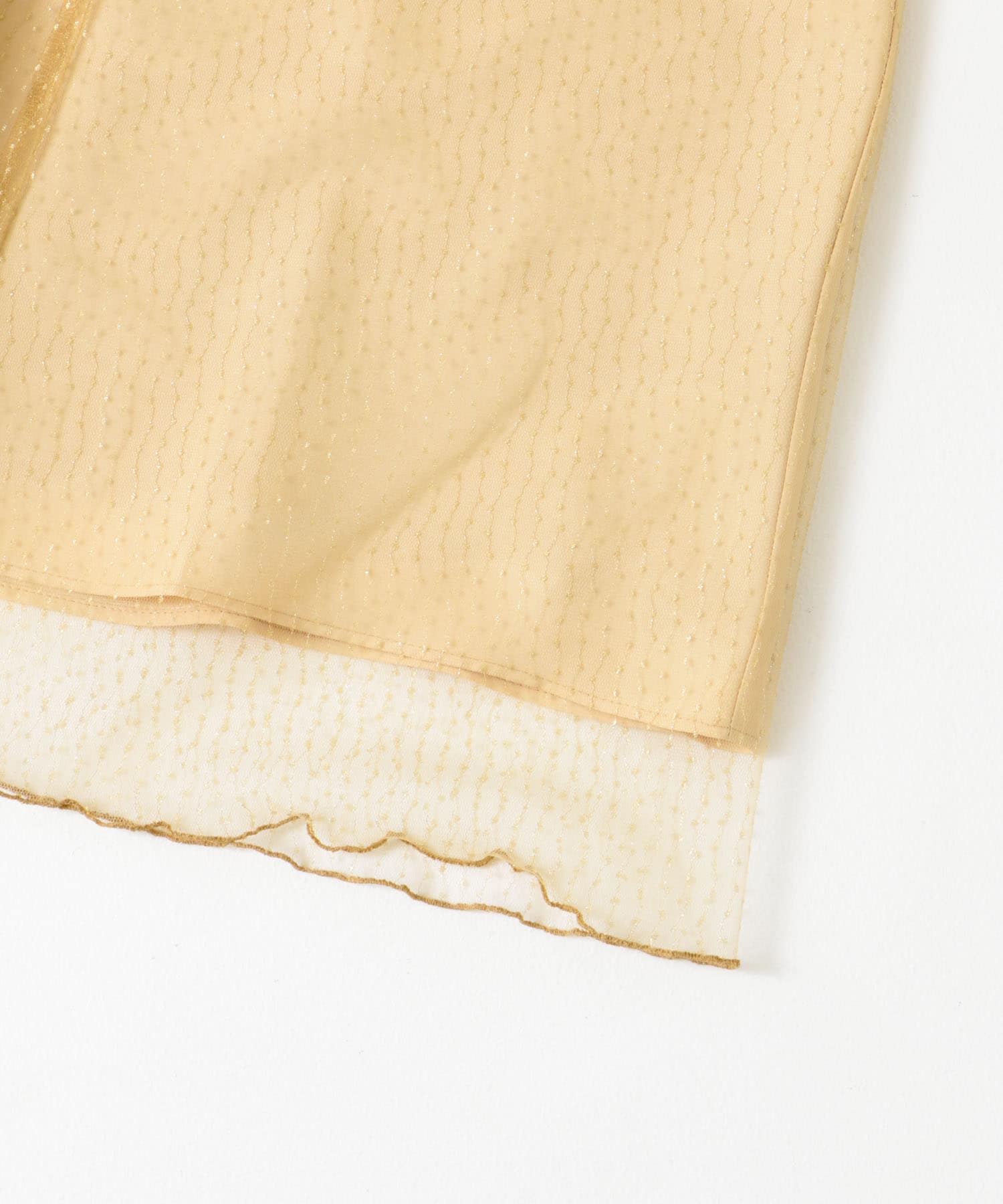 kaene　シャイニーチュールドレス beige 38