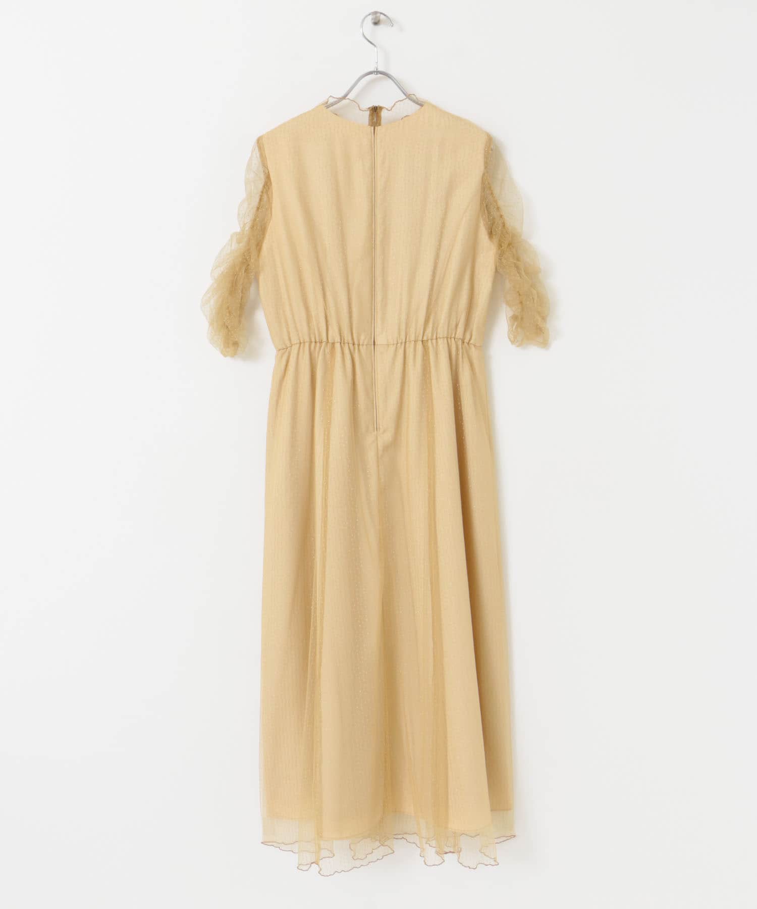 kaene　シャイニーチュールドレス beige 38