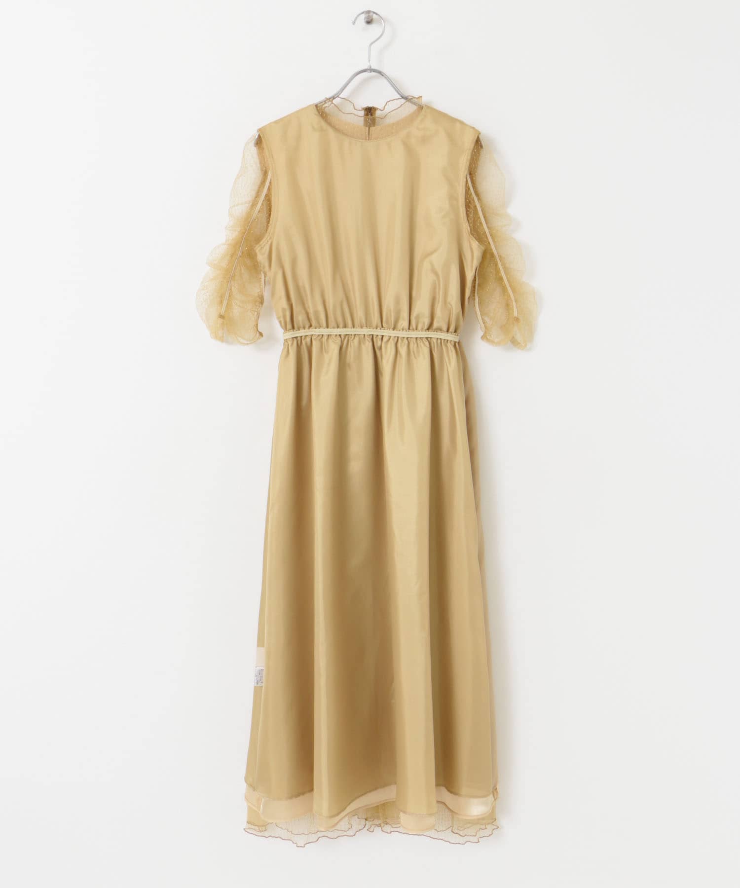 kaene　シャイニーチュールドレス beige 38