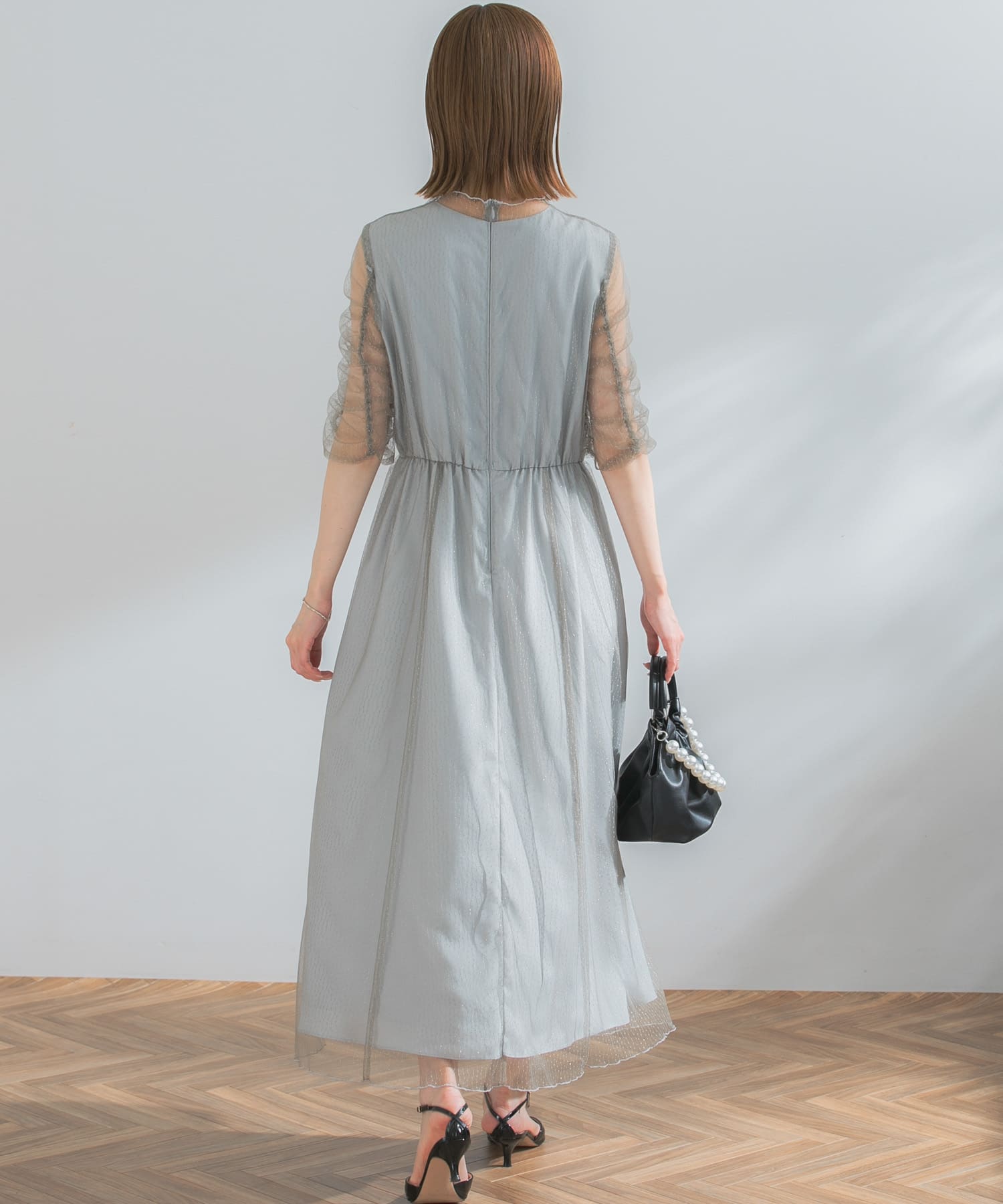 【URBAN RESERCH】パーティドレス【KAENE】 kaene ラメミックスステッチレースドレス[RW47-101014]｜URBAN