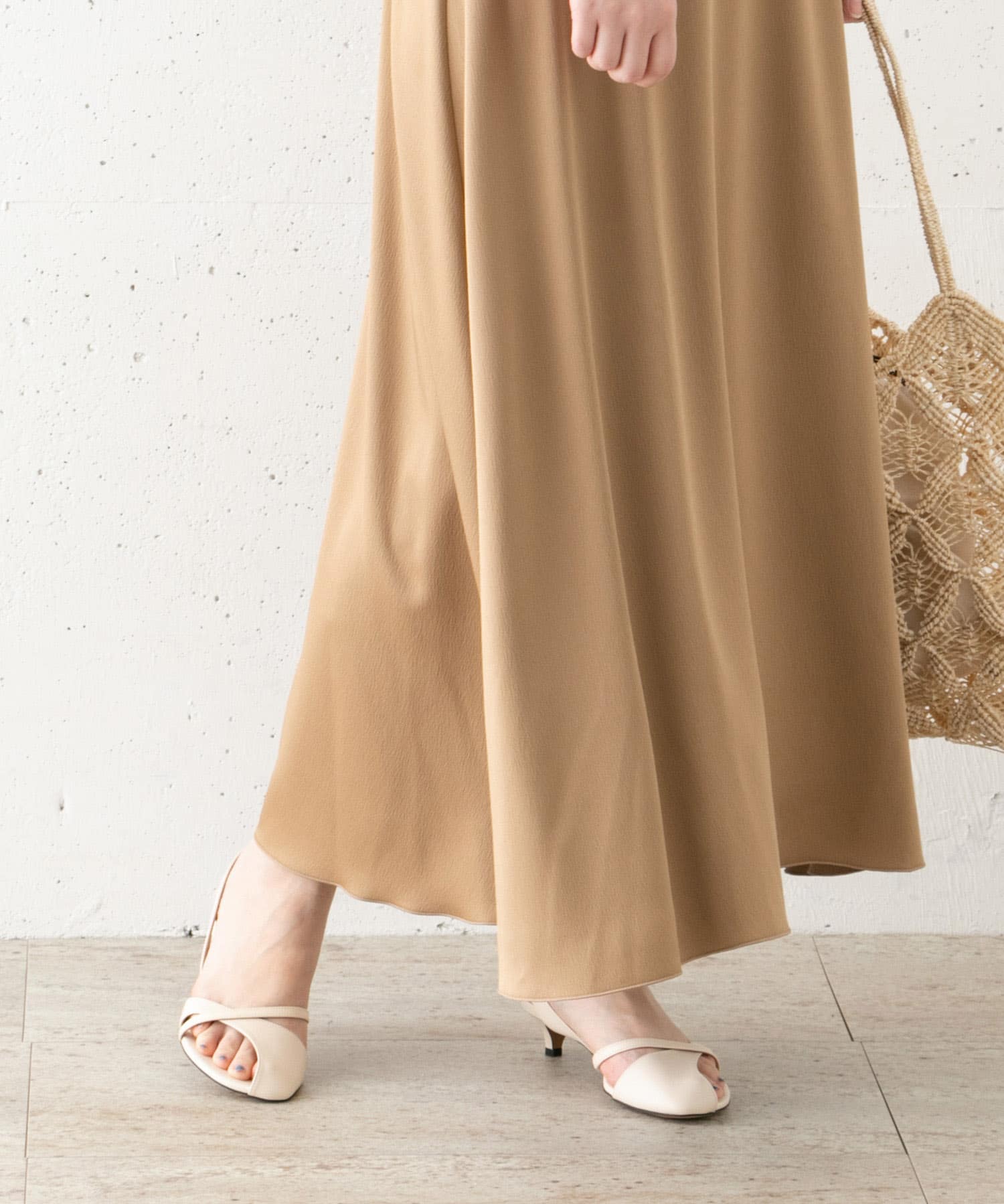 quartierglam　INSIDE COVERED SANDALS∴ IVORY 36