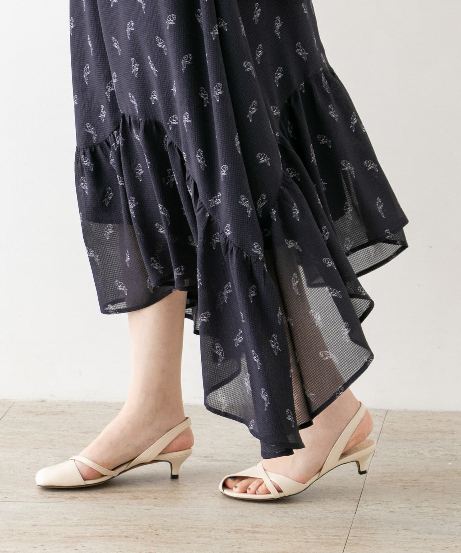 quartierglam　INSIDE COVERED SANDALS∴ IVORY 36