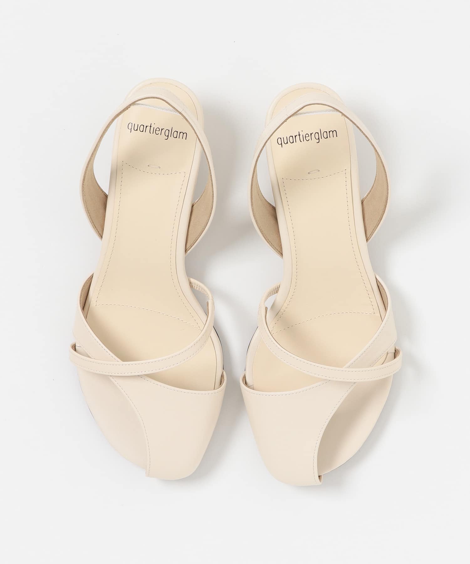 quartierglam　INSIDE COVERED SANDALS∴ IVORY 36