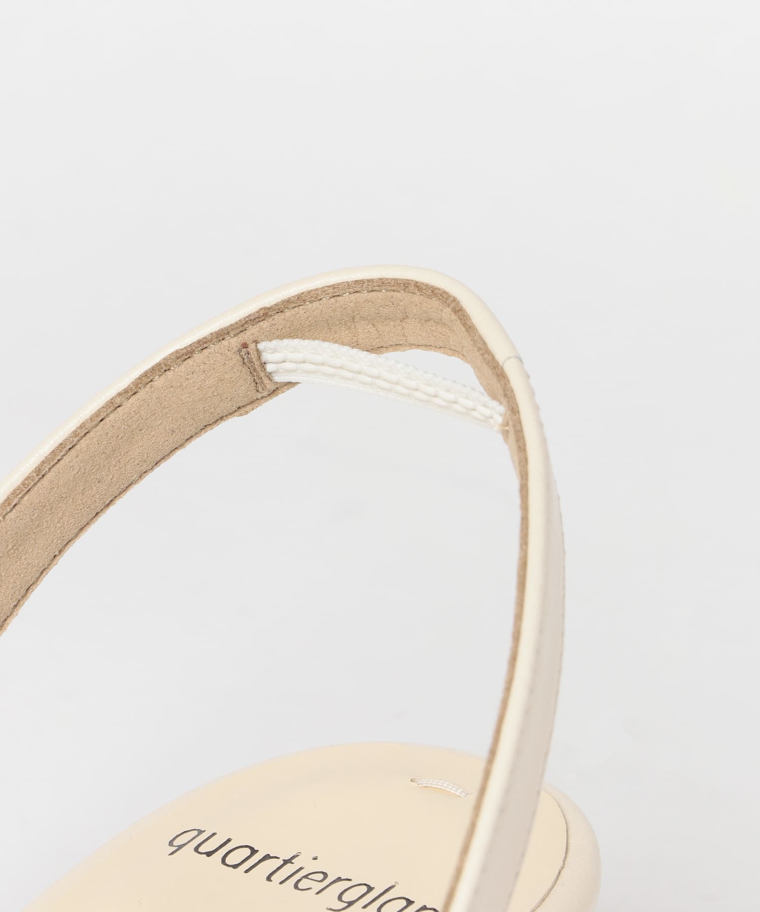 quartierglam　INSIDE COVERED SANDALS∴ IVORY 36