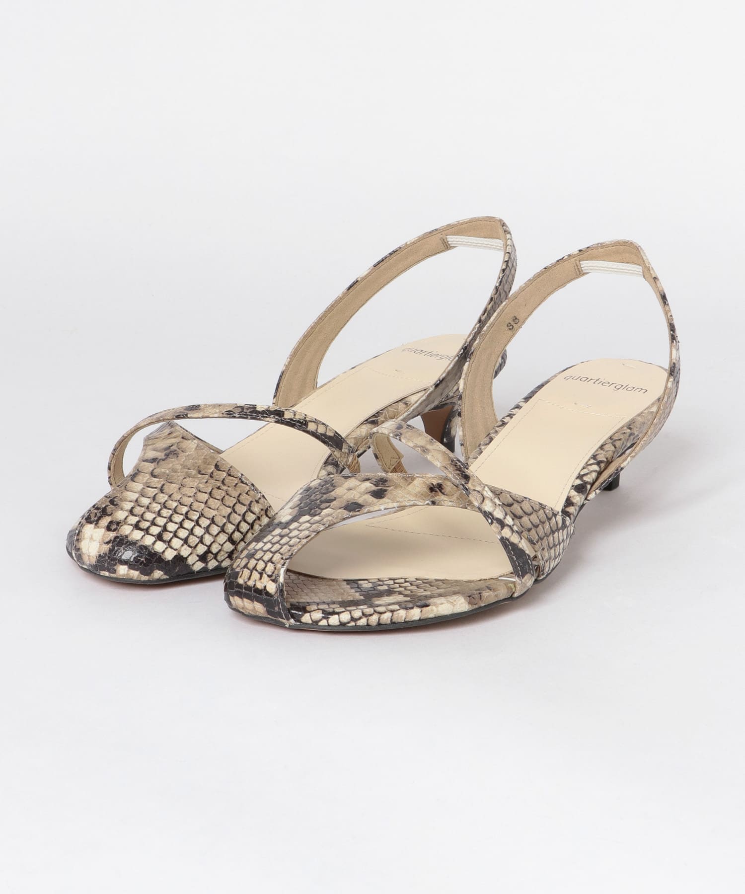 quartierglam　INSIDE COVERED SANDALS∴ PYTHON 36