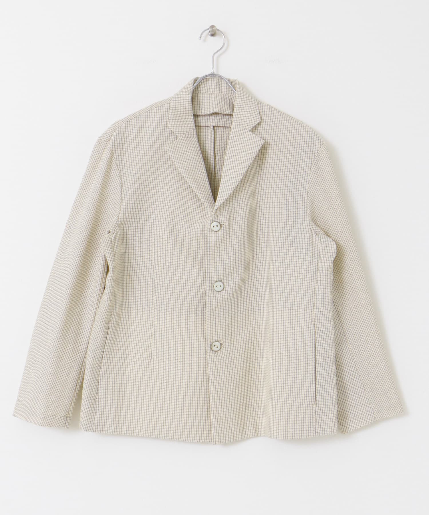 SEEALL　CONVERTIBLE COLLAR JACKET CHECK 1