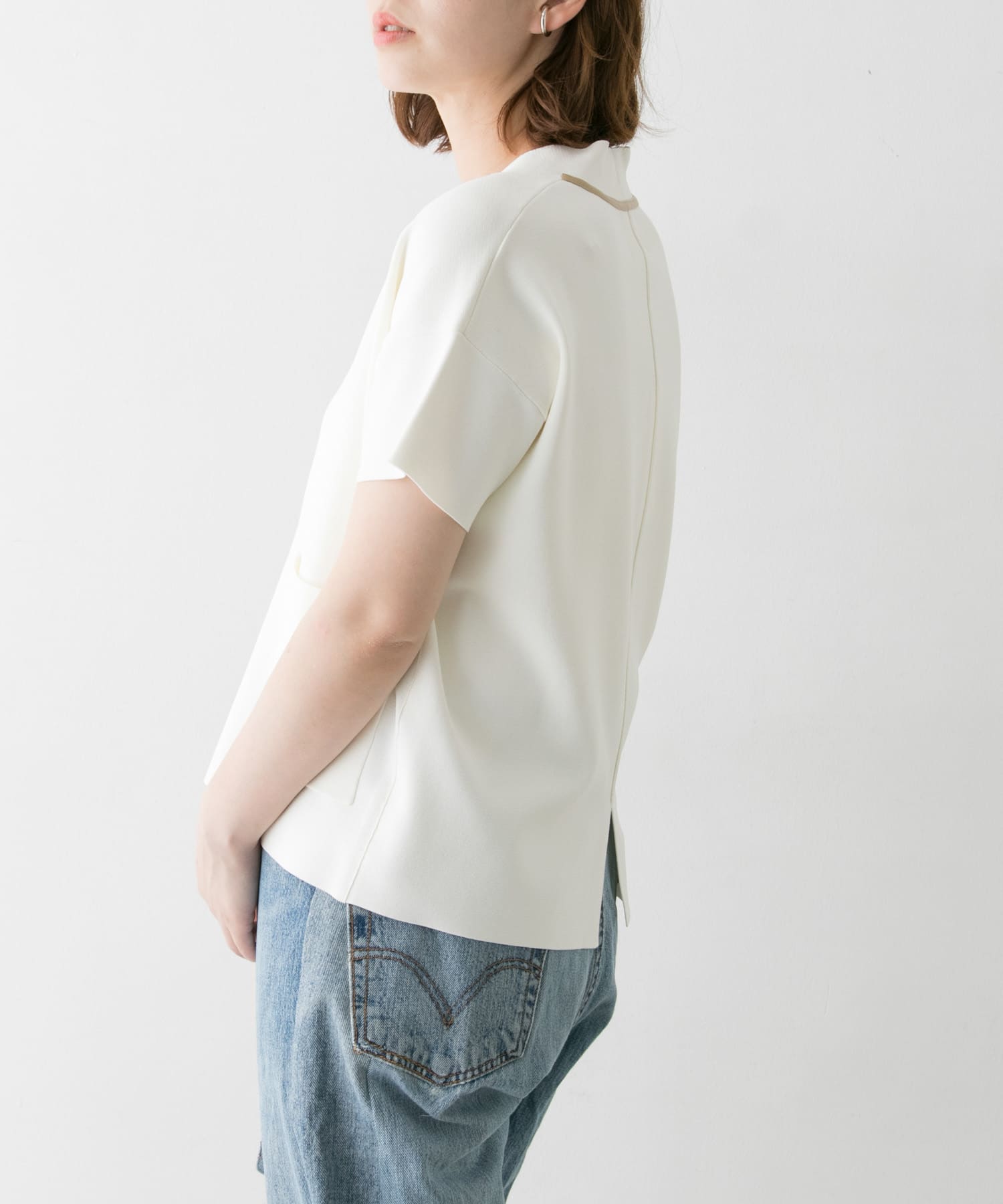 BEIGE,　ORTUM KNIT 01 WHITE 4