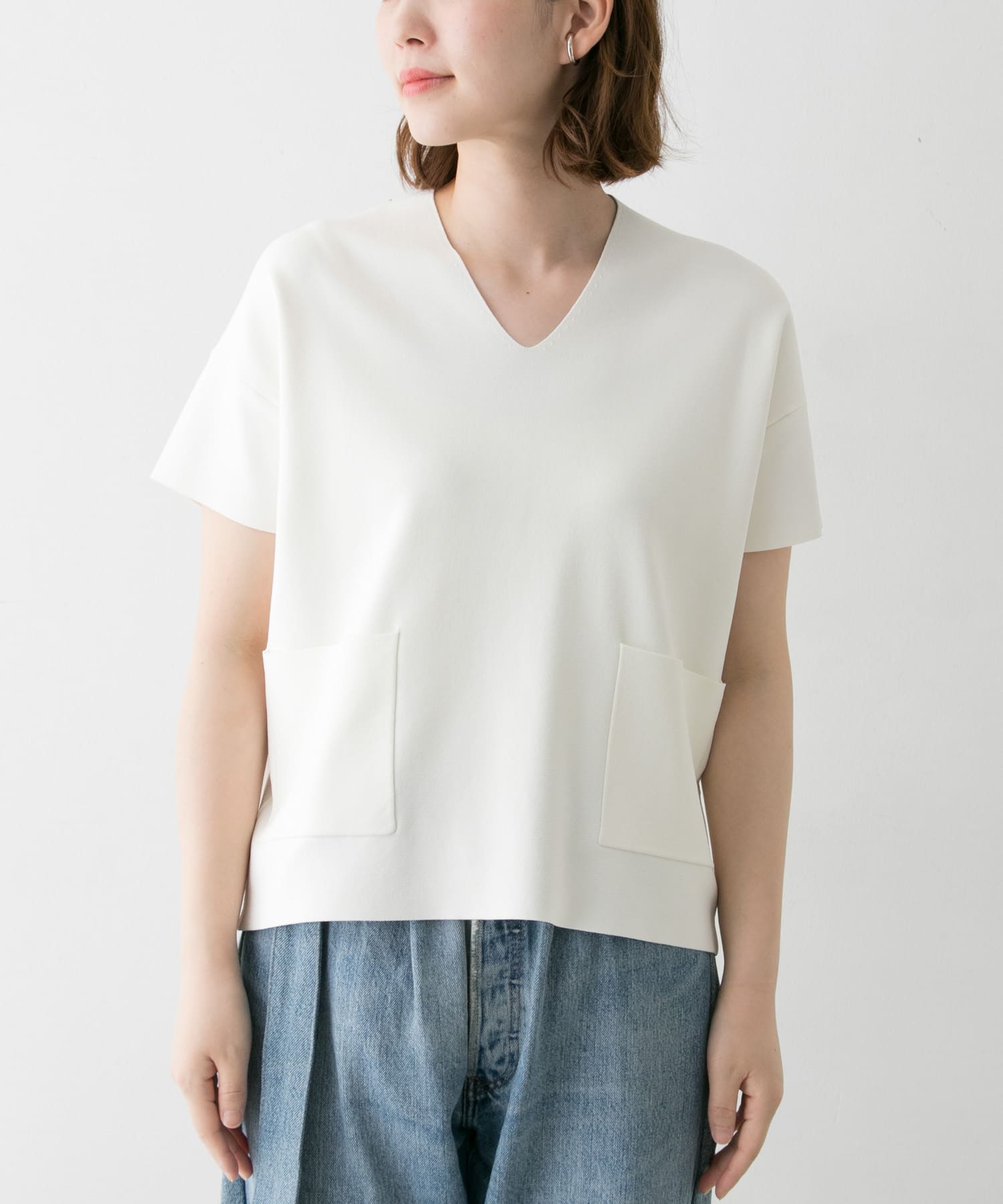 BEIGE,　ORTUM KNIT 01 WHITE 4