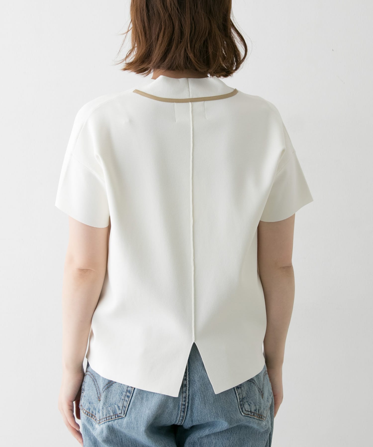 BEIGE,　ORTUM KNIT 01 WHITE 4