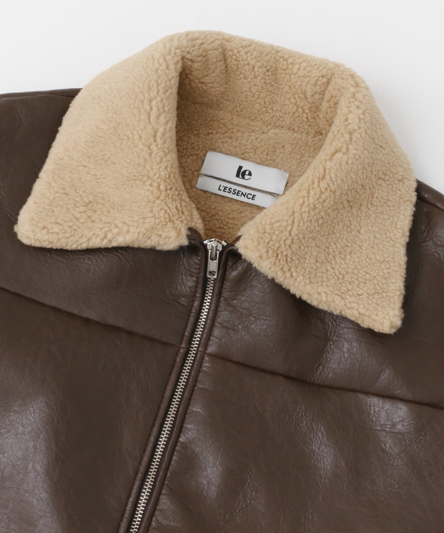 le　fauxleathermustanghalfcoat BROWN FREE