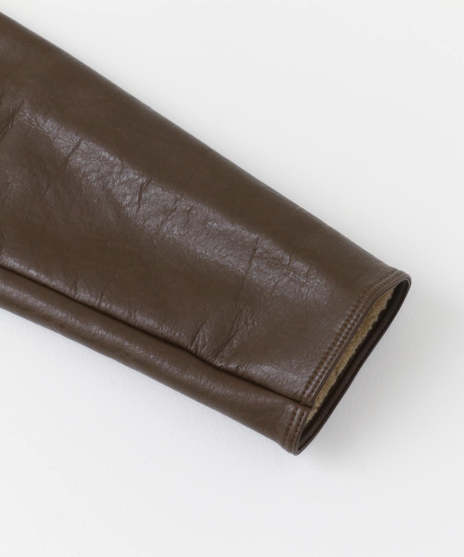 le　fauxleathermustanghalfcoat BROWN FREE