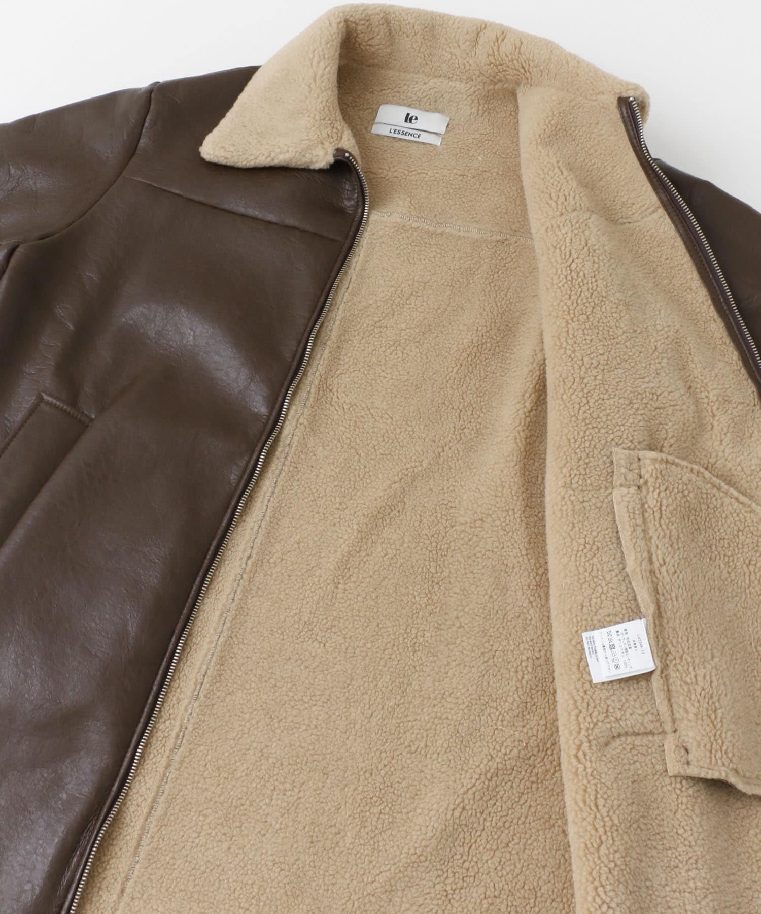 le　fauxleathermustanghalfcoat BROWN FREE