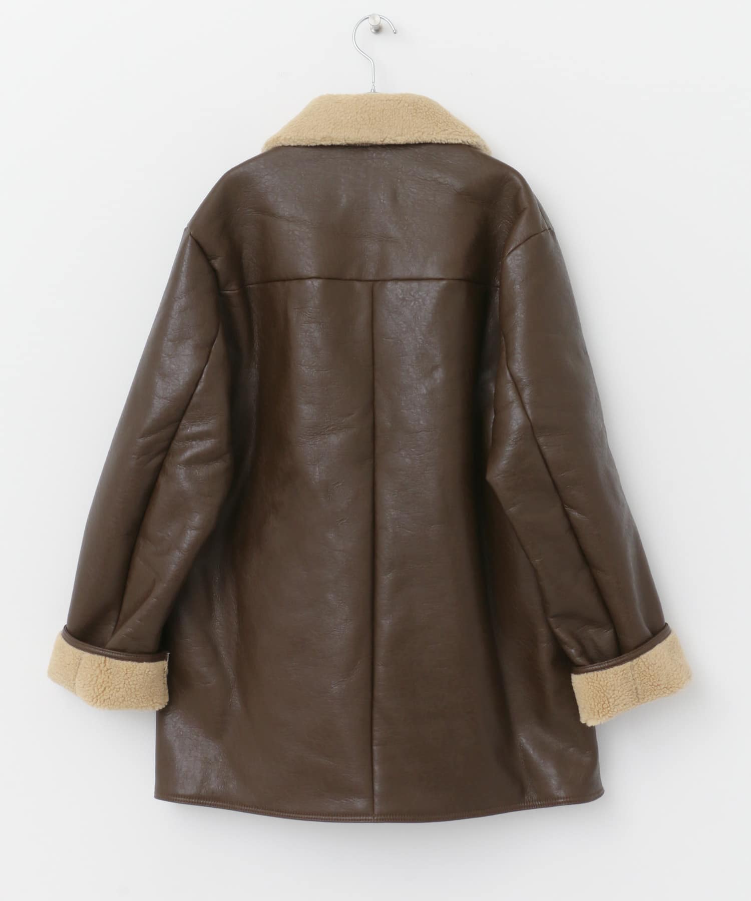 le　fauxleathermustanghalfcoat BROWN FREE