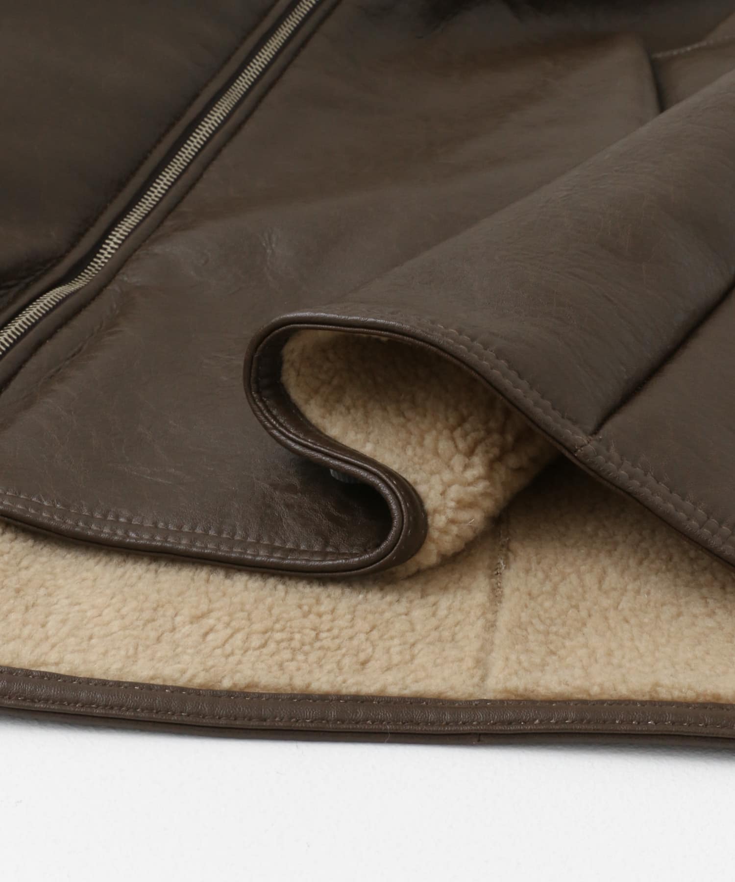 le　fauxleathermustanghalfcoat BROWN FREE