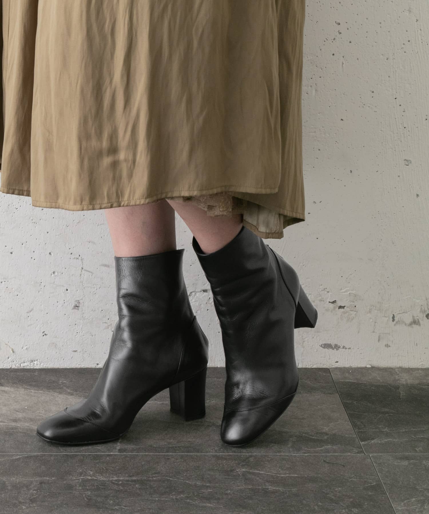 ombre　ミドルブーツ∴ BLACK 35.5