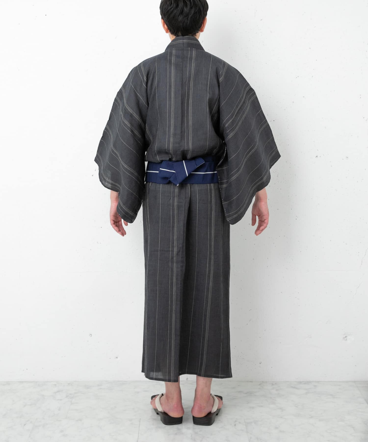 紳士ゆかた 本麻 紺 M