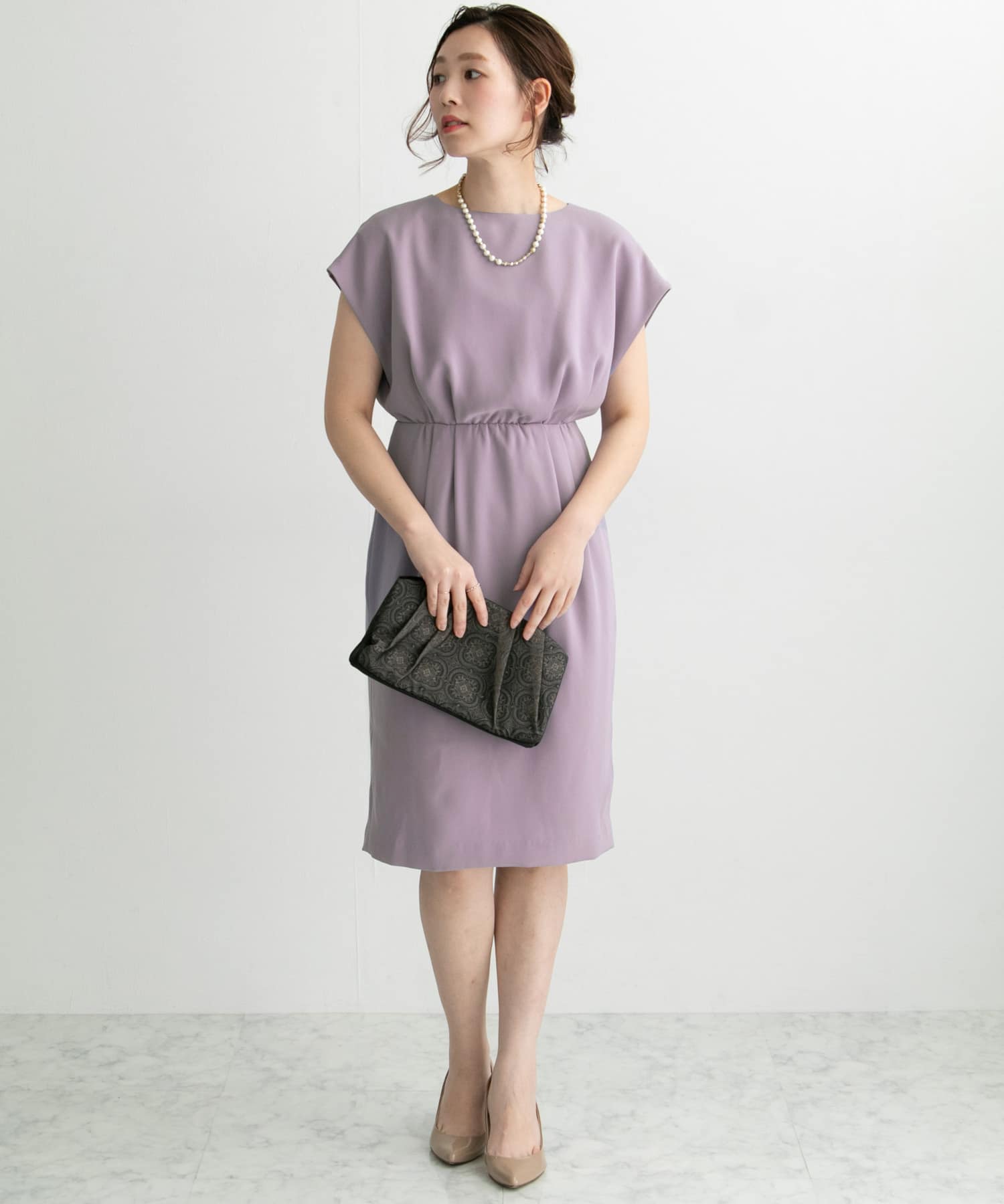 バックスリットドレス LILAC FREE