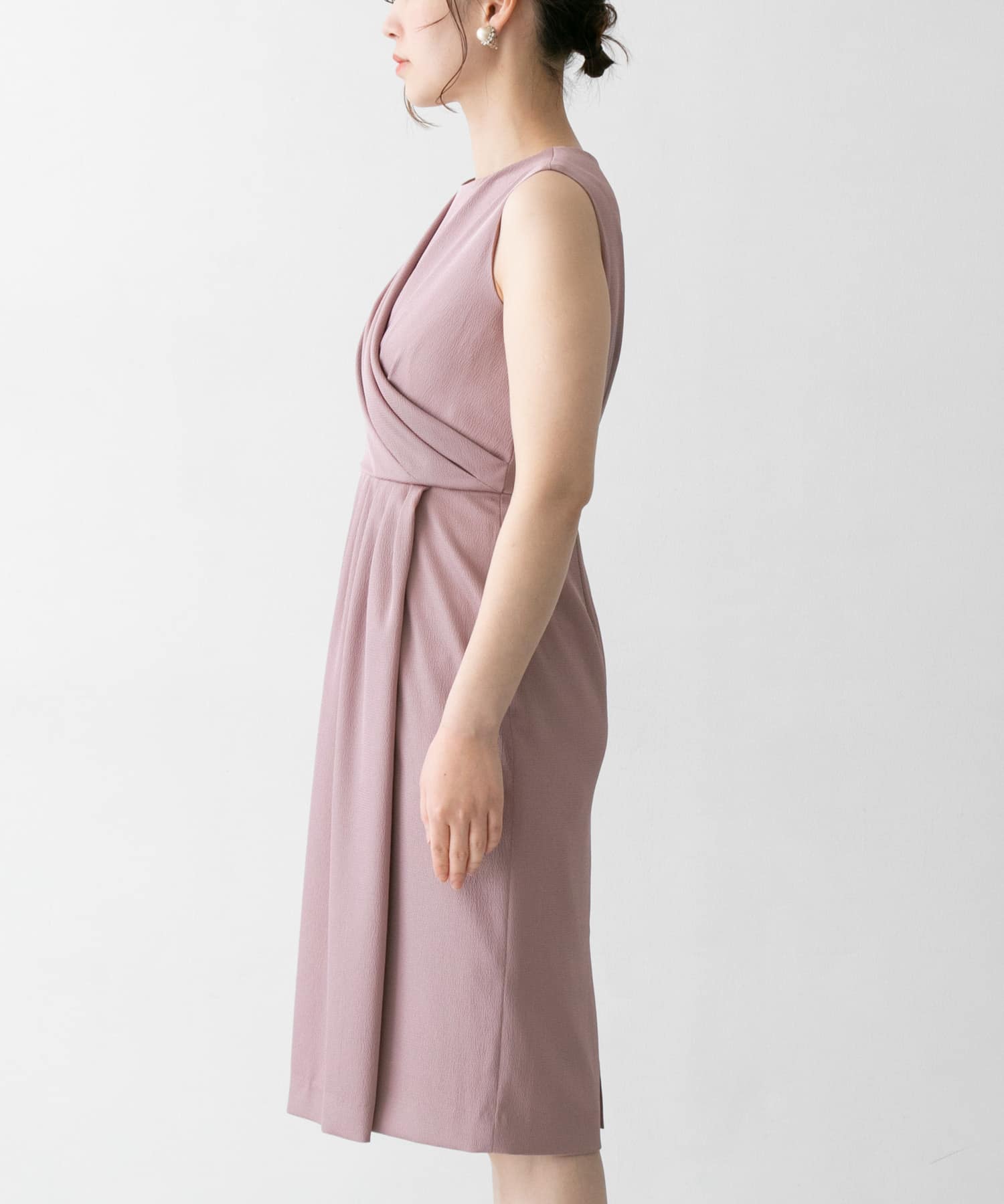 タックドレープドレス ASHCASSIS FREE