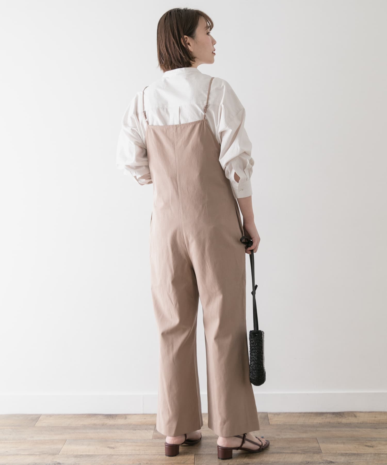 F by ROSSO　コットンレーヨンオールインワン∴ BEIGE 36