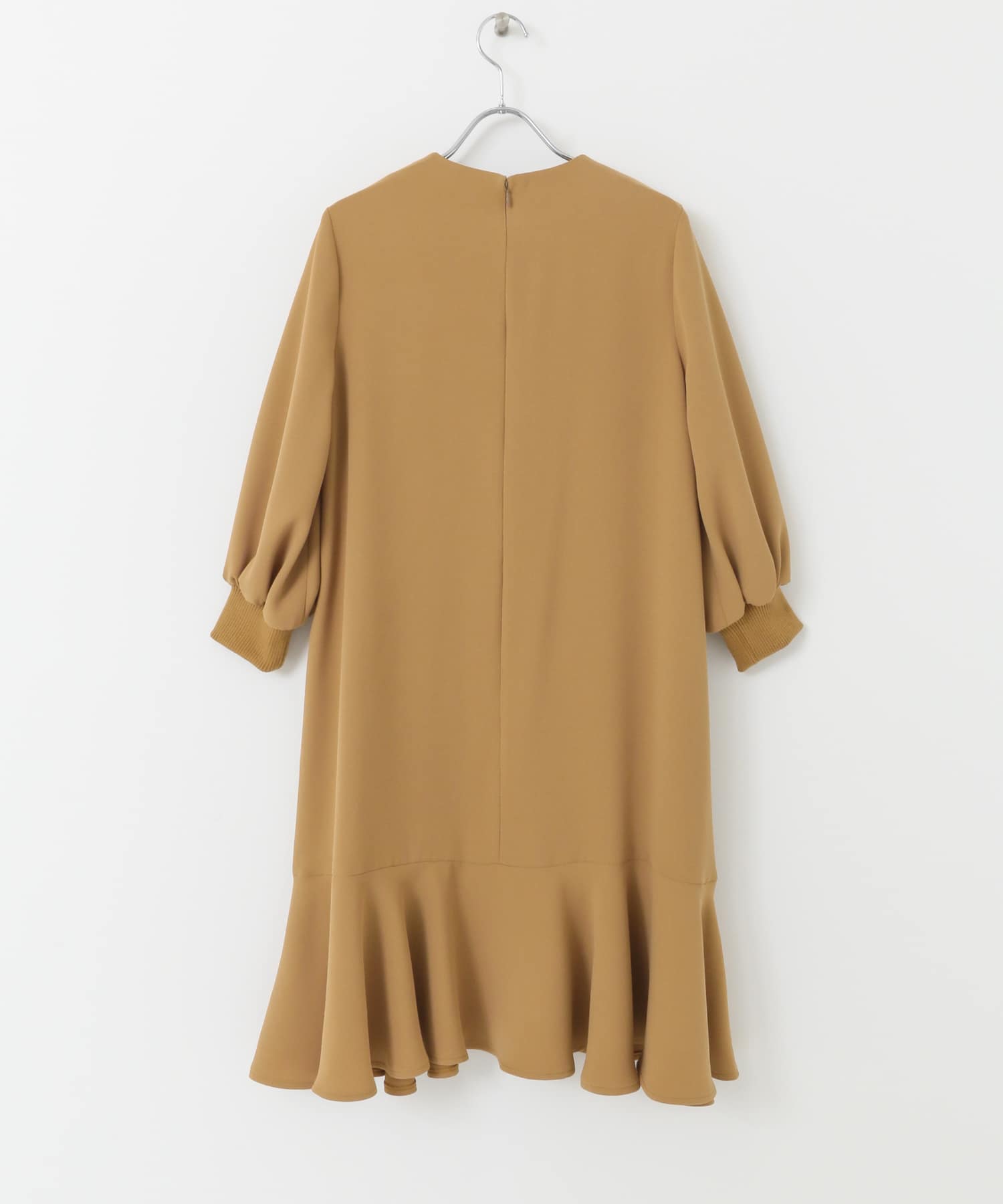 F by ROSSO　ジョーゼット裾フレアワンピース∴ BEIGE FREE