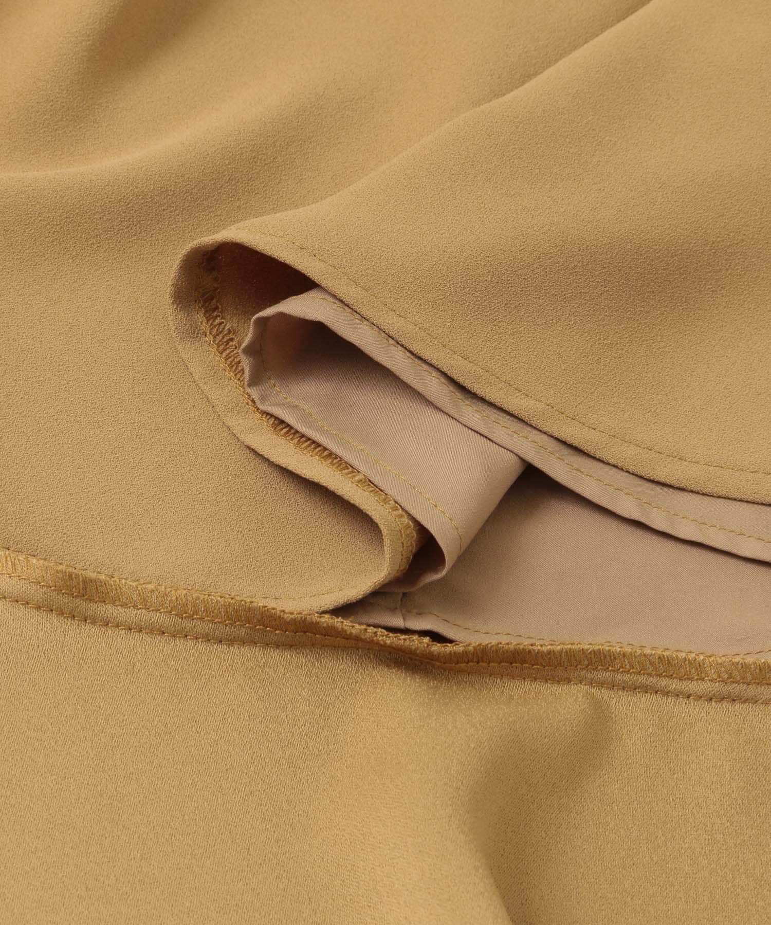 F by ROSSO　ジョーゼット裾フレアワンピース∴ BEIGE FREE