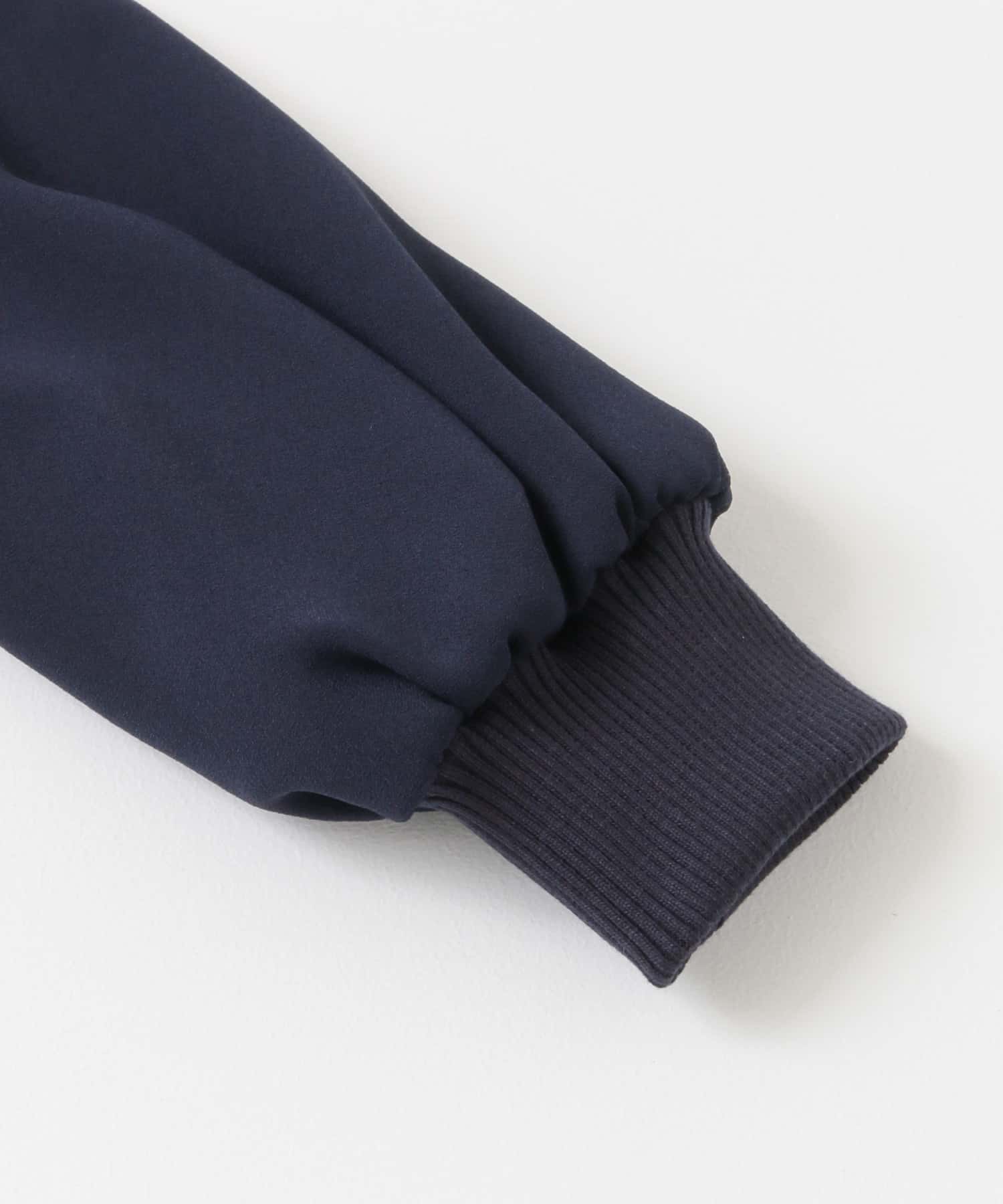 F by ROSSO　ジョーゼット裾フレアワンピース∴ NAVY FREE