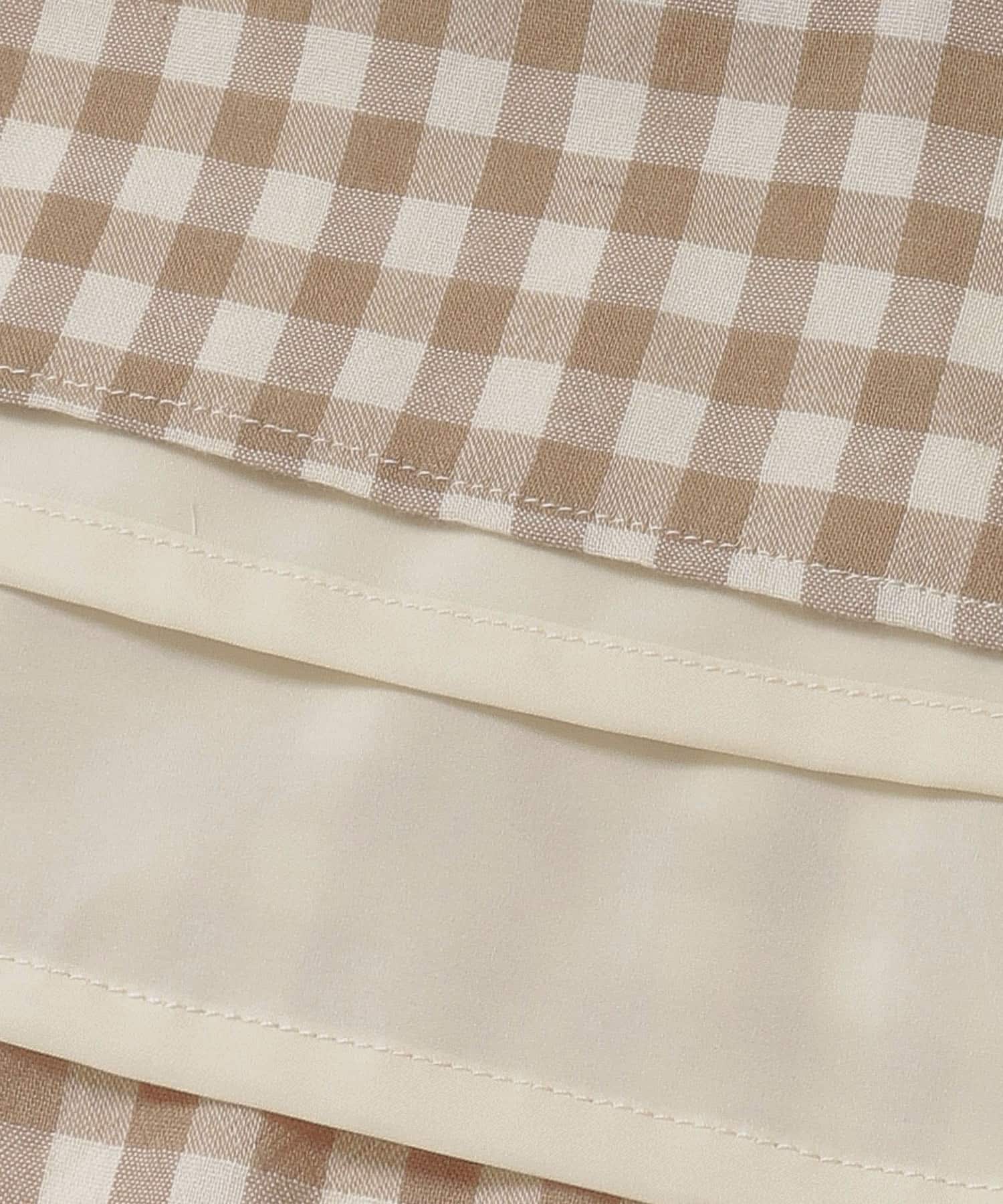 F by ROSSO　ギンガムチェックマーメイドスカート BEIGE 36