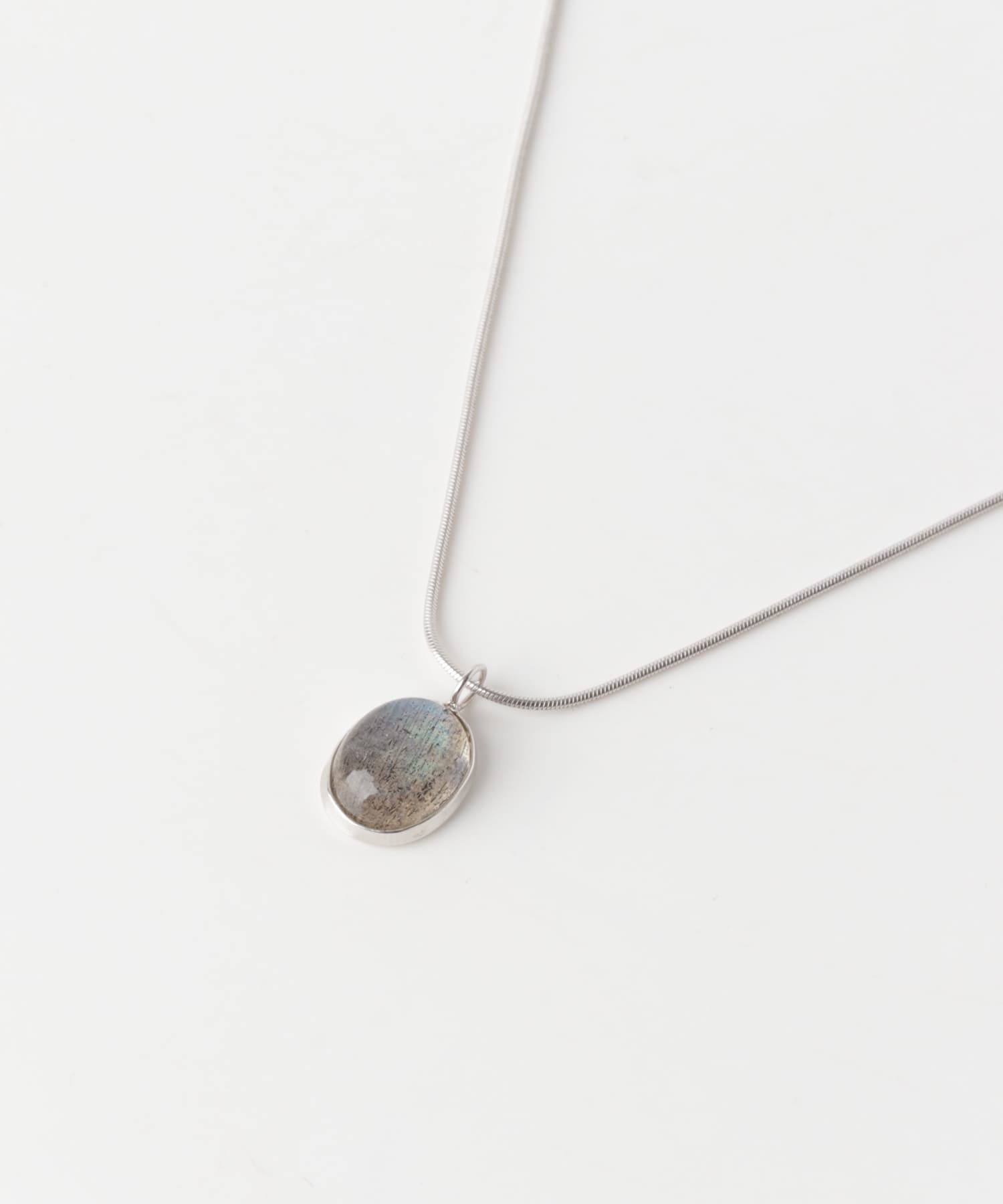 Favorible　natural stone necklace BLUE GRAY 41