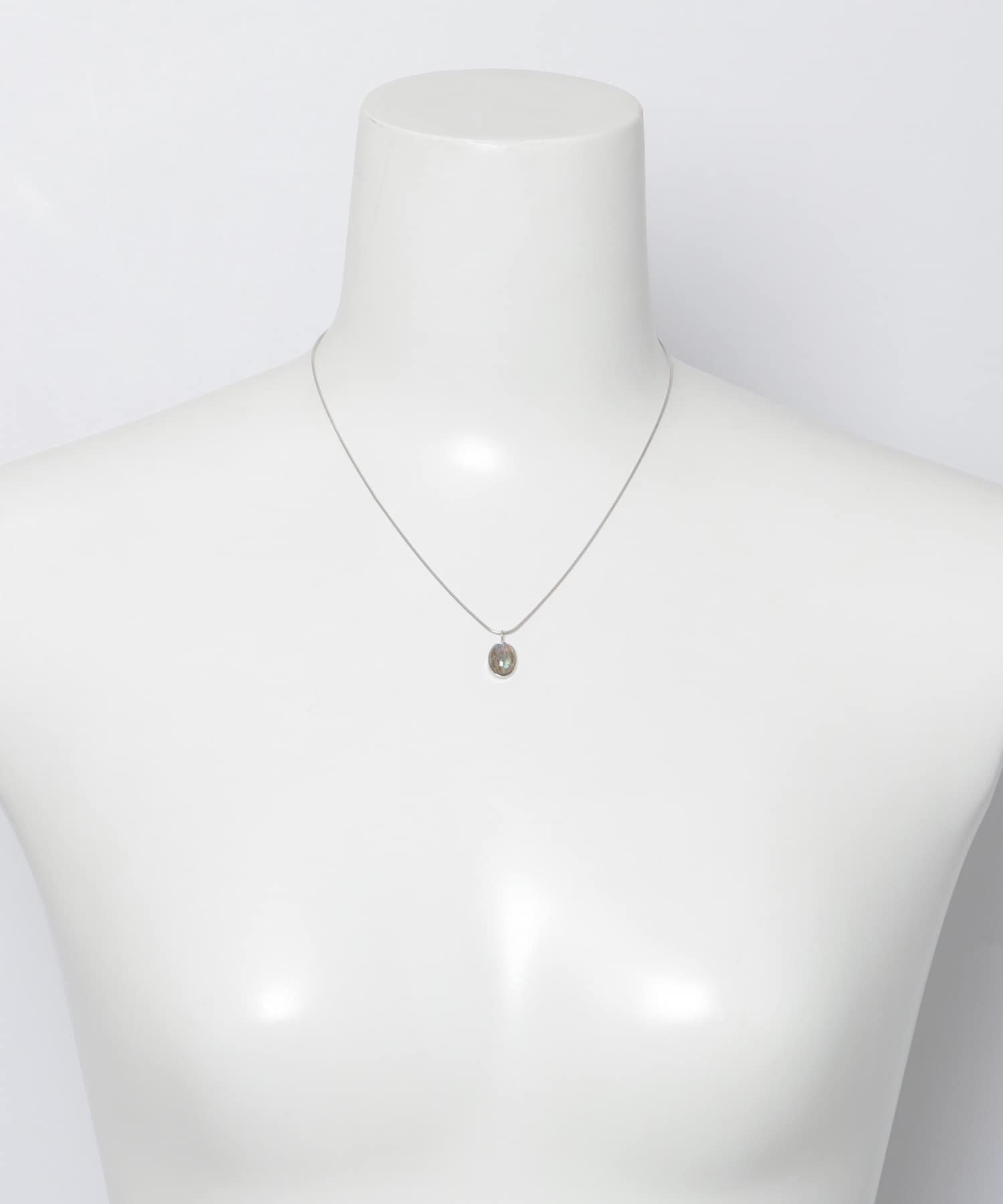Favorible　natural stone necklace BLUE GRAY 41