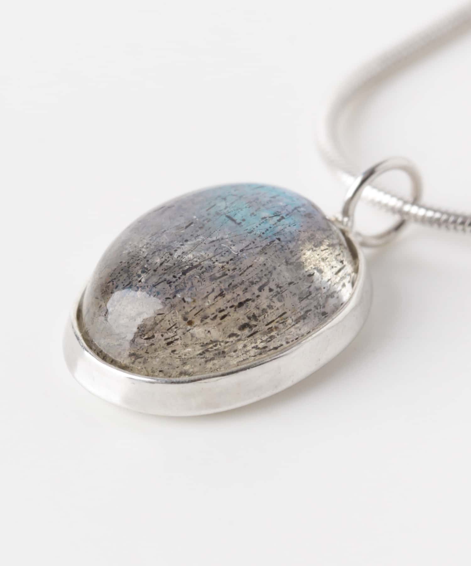 Favorible　natural stone necklace BLUE GRAY 41