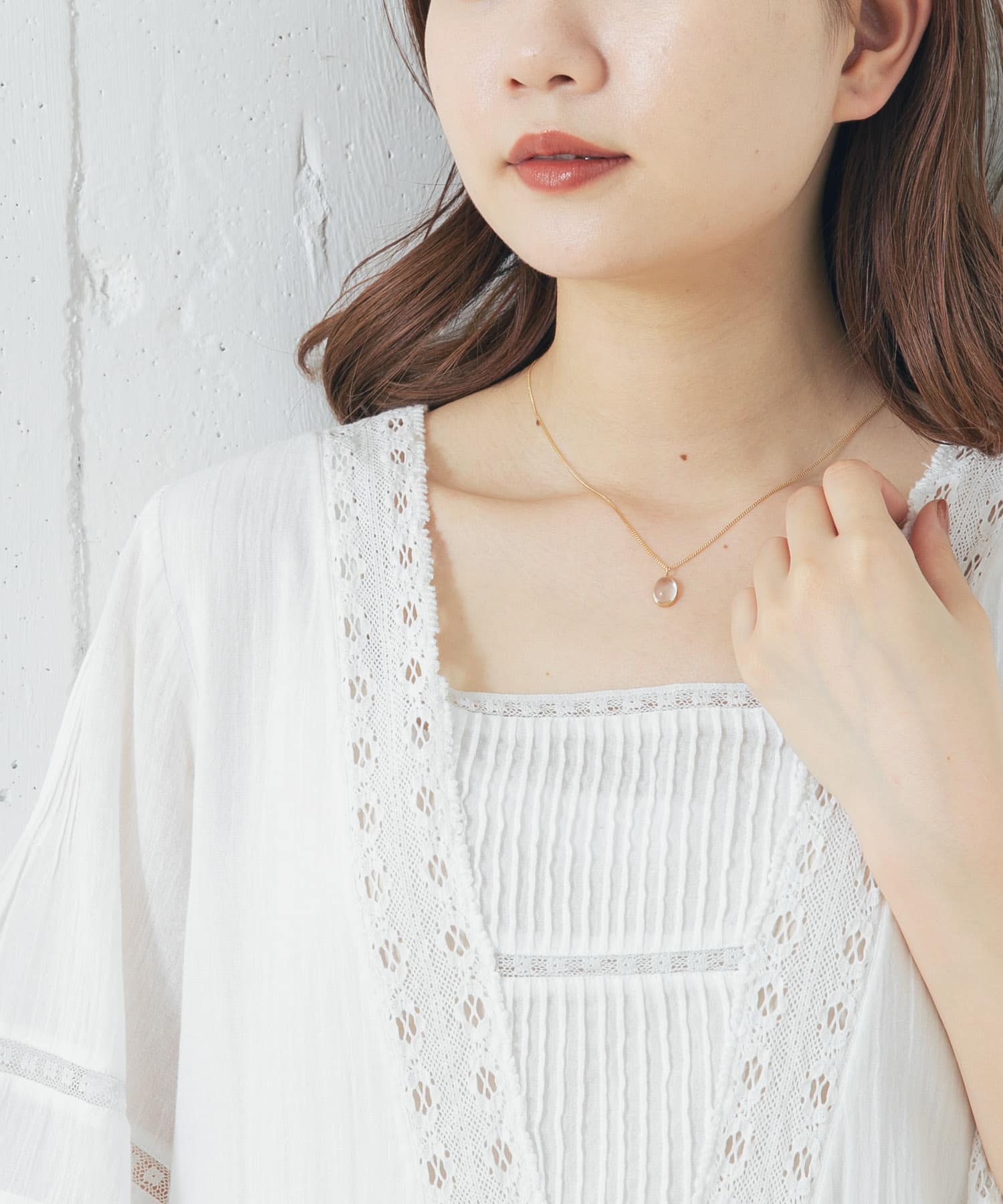Favorible　natural stone necklace CLEAR 41