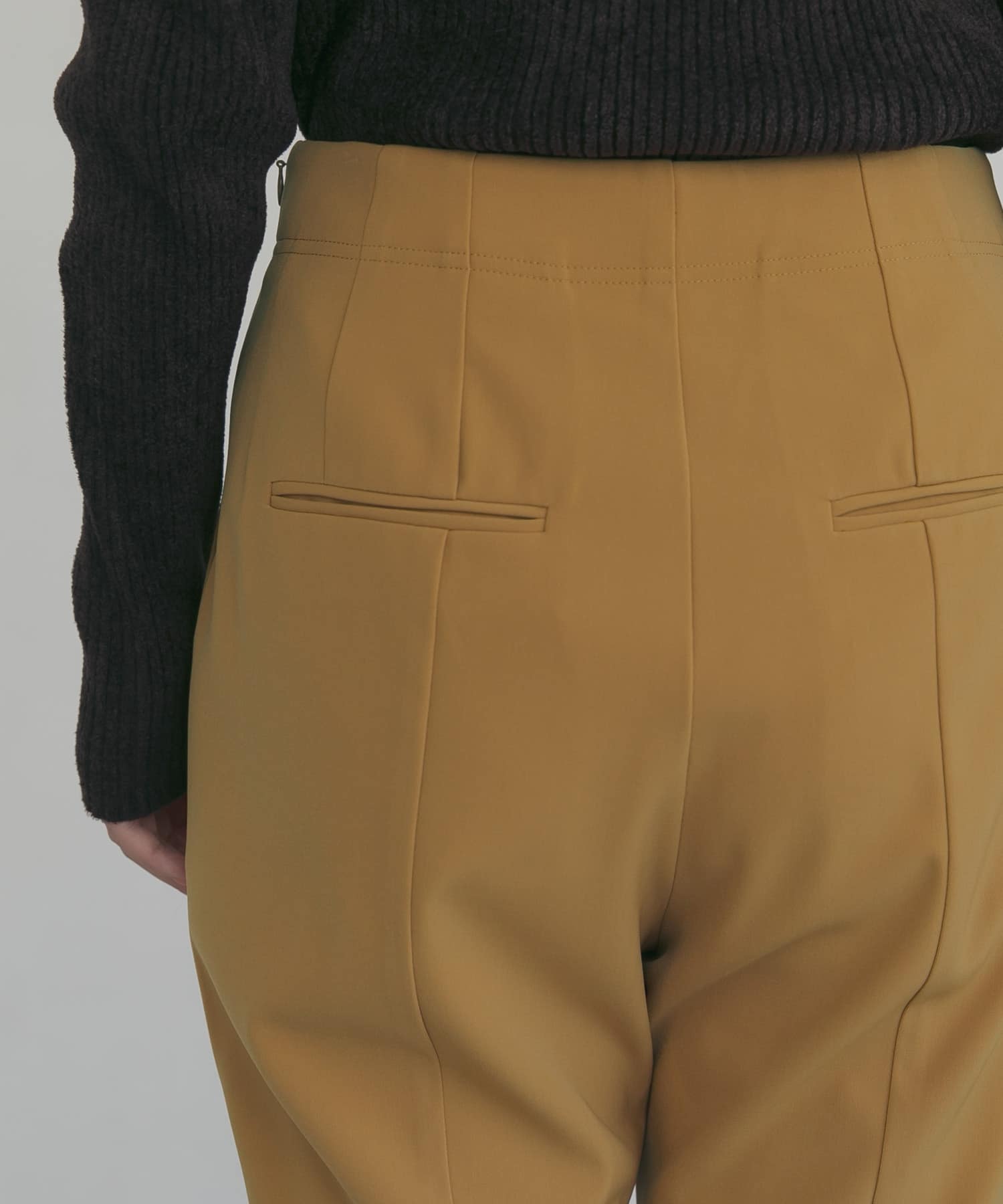 ハイウエストセミフレアパンツ MUSTARD 38