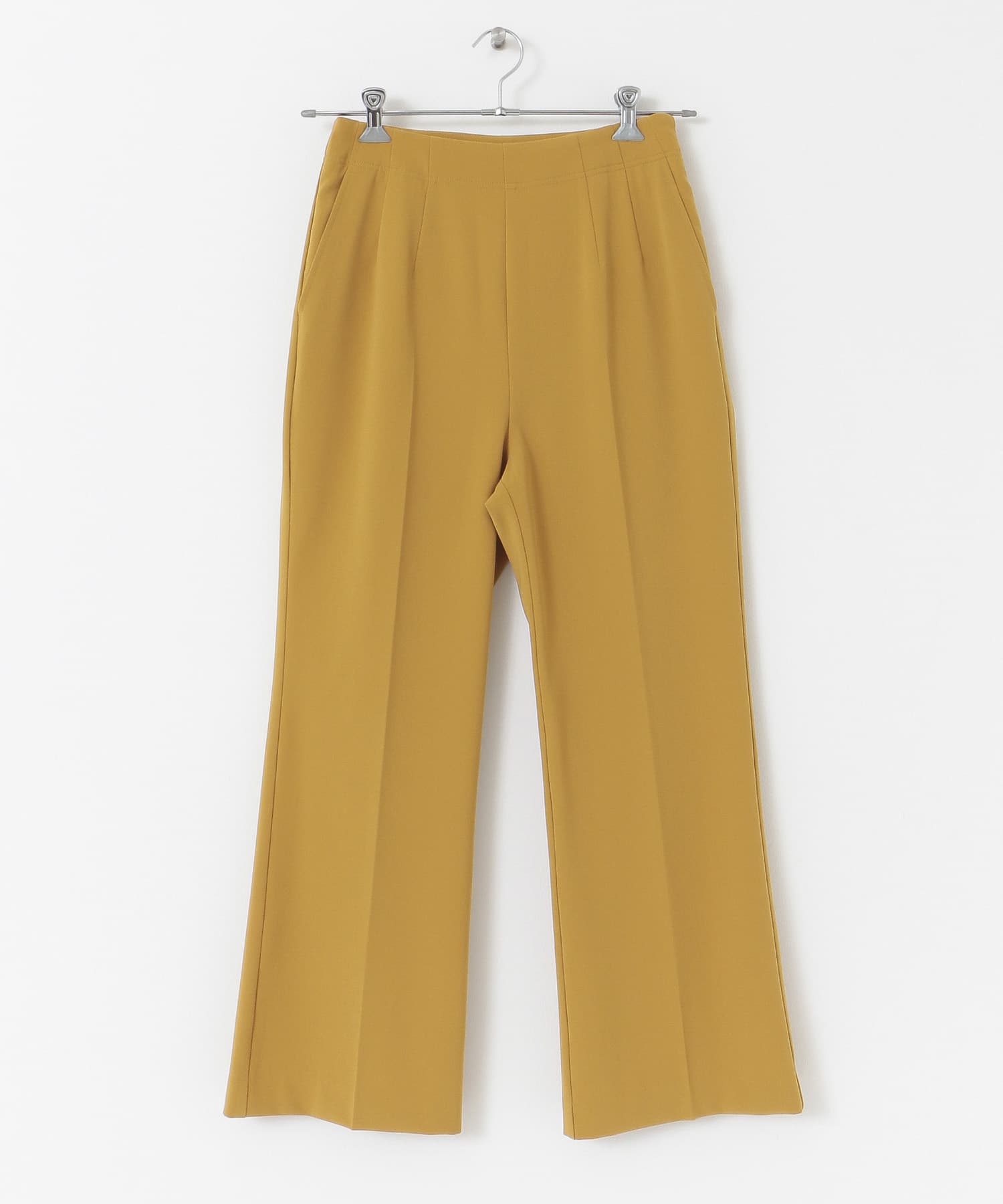 ハイウエストセミフレアパンツ MUSTARD 38