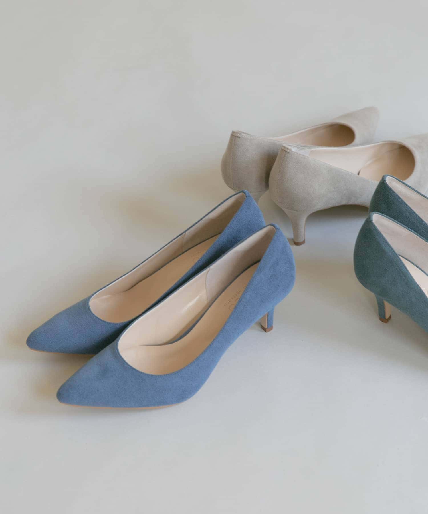 『MADE IN JAPAN』オリジナルスウェードパンプス BLUE 22.5