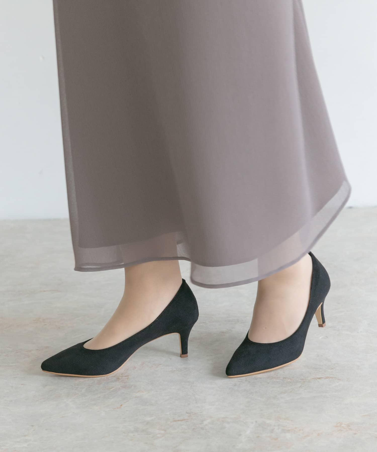 『MADE IN JAPAN』オリジナルスウェードパンプス BLACK 22.5