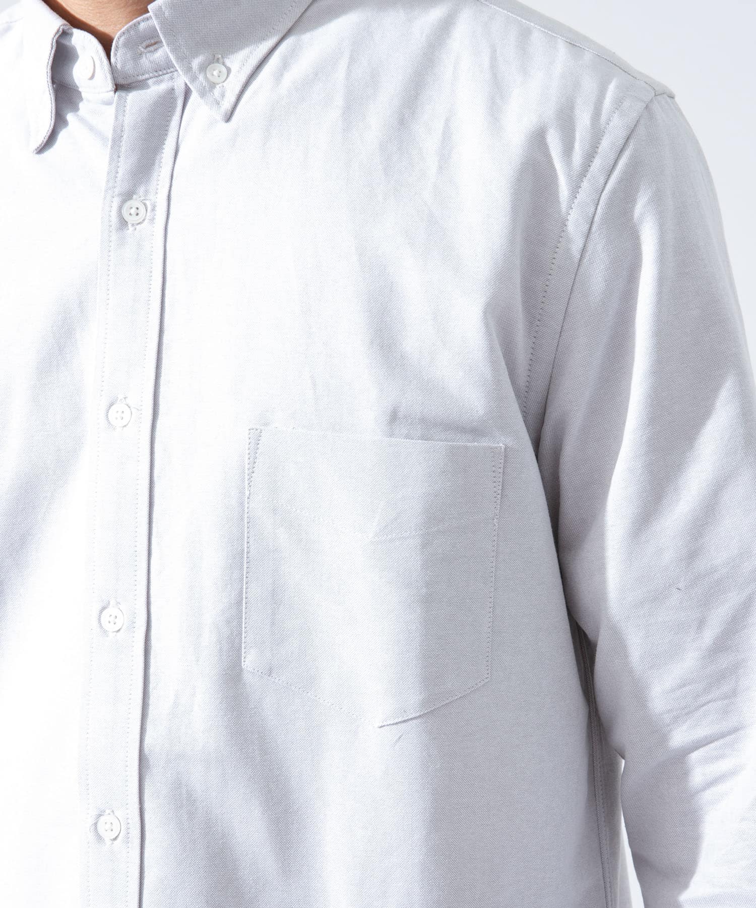 『WEB限定』『XXLサイズあり』『抗菌/消臭』ハイパフォーマンスオックスボタンダウンSH GRAY XS