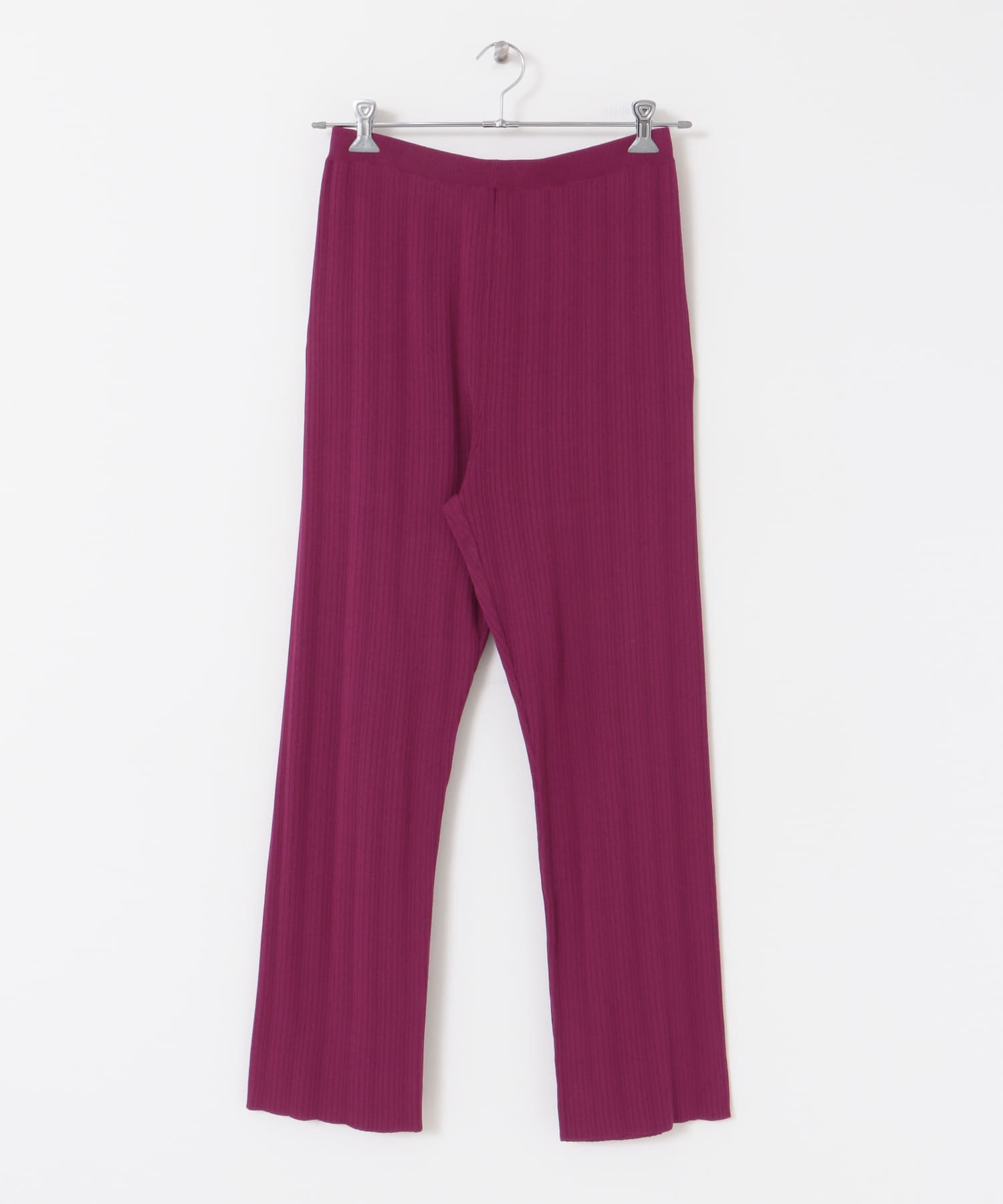 F by ROSSO　ウォッシャブルニットリブパンツ PLUM 36