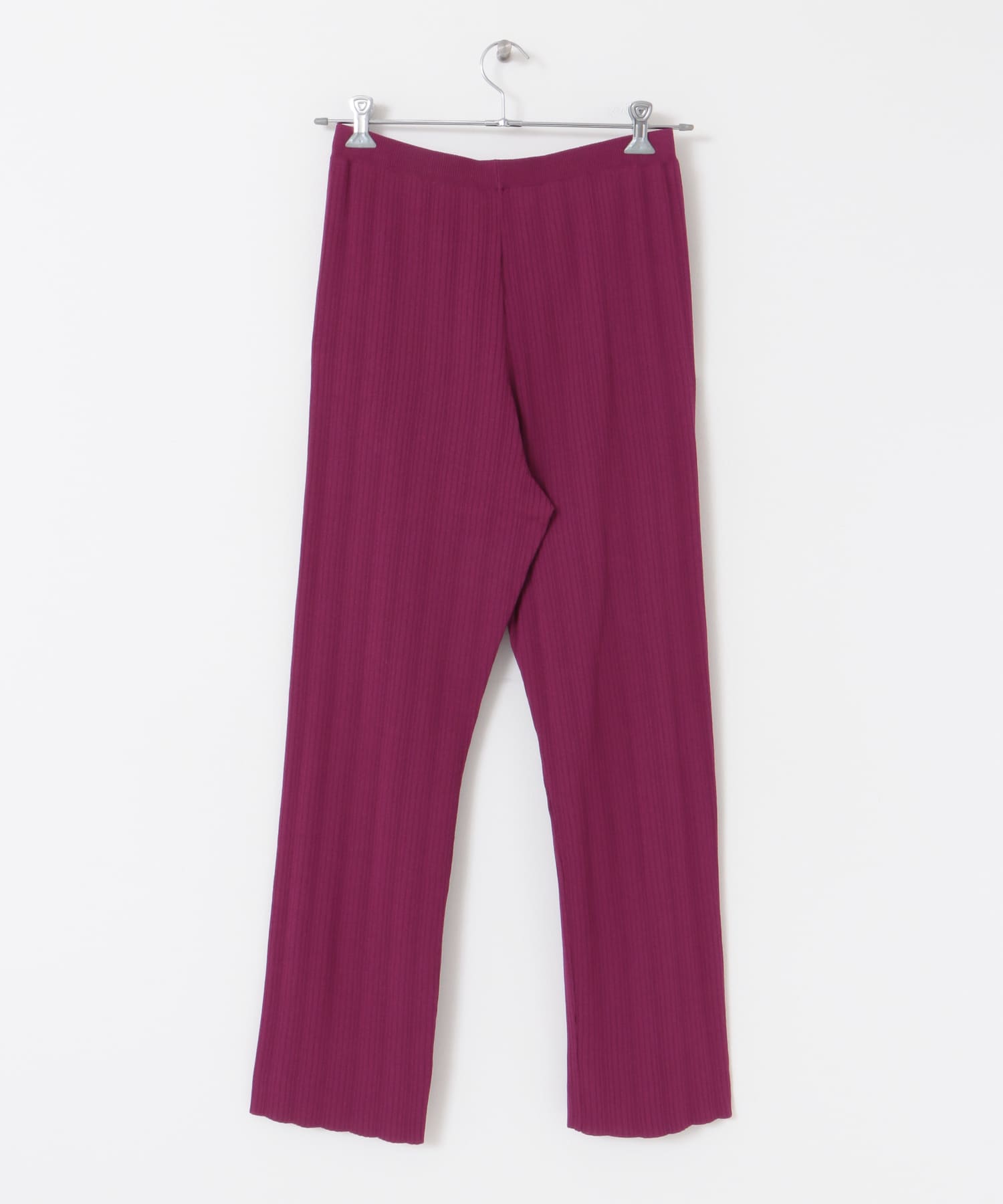F by ROSSO　ウォッシャブルニットリブパンツ PLUM 36