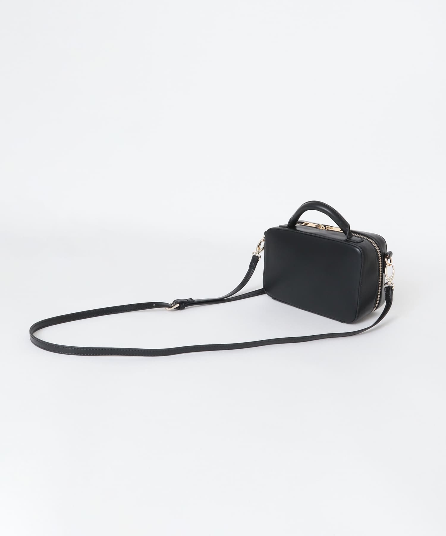 ギャザーハンドバッグ BLACK -