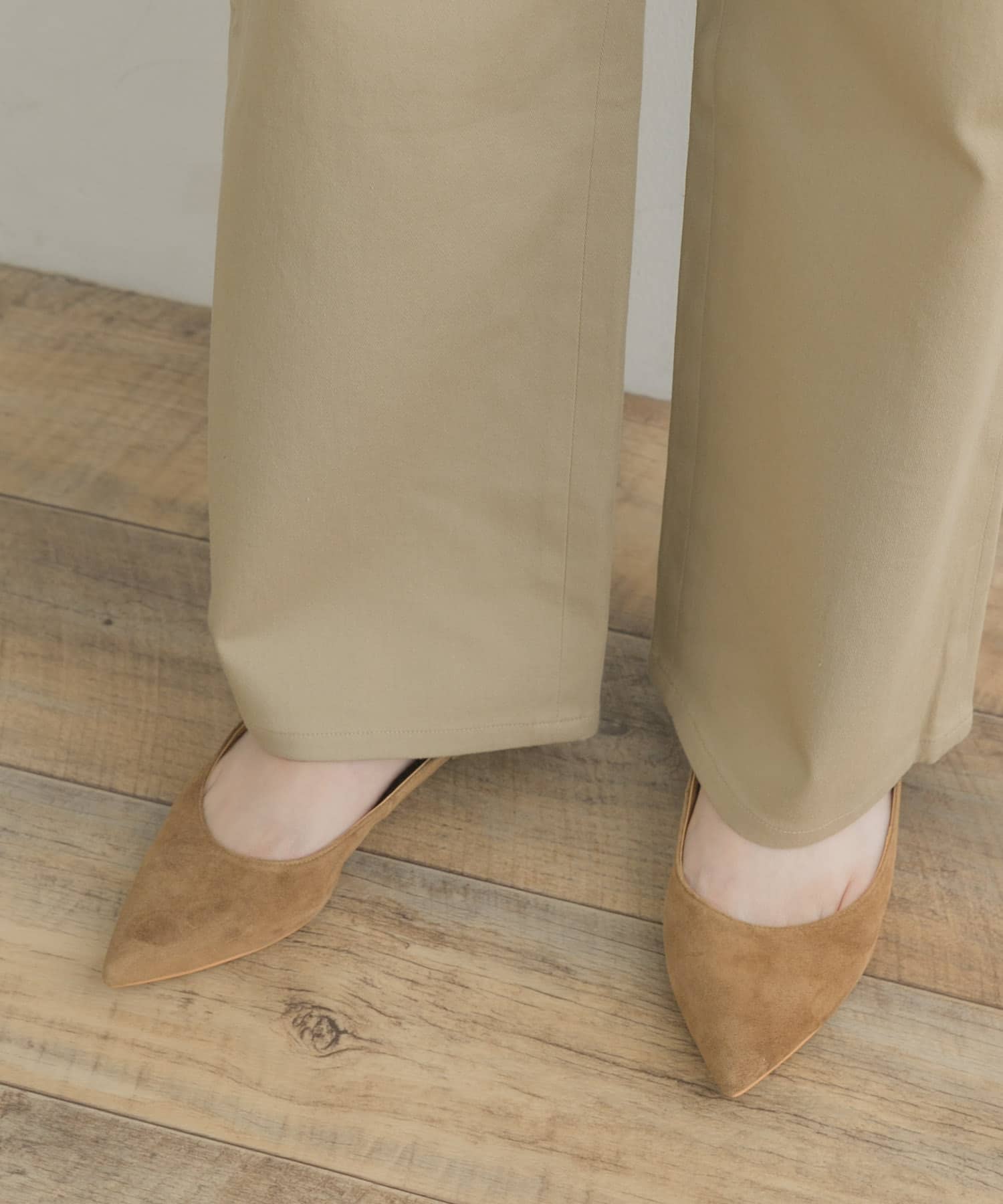 『MADE IN JAPAN』F by ROSSO　バックストラップスウェードパンプス K/BROWN 36