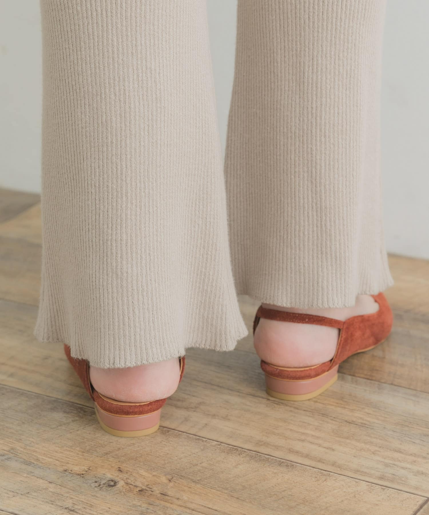 『MADE IN JAPAN』F by ROSSO　バックストラップスウェードパンプス TERRACOTTA 36