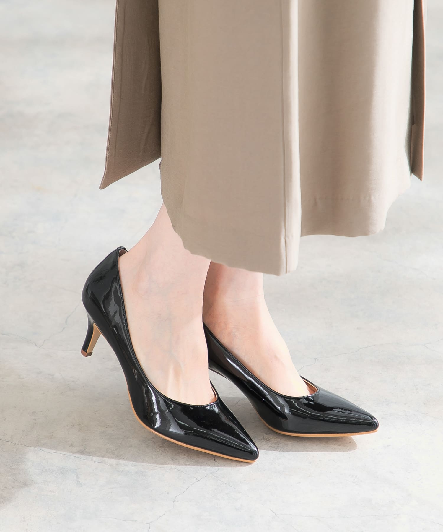 オリジナルエナメルパンプス BLACK 22.5