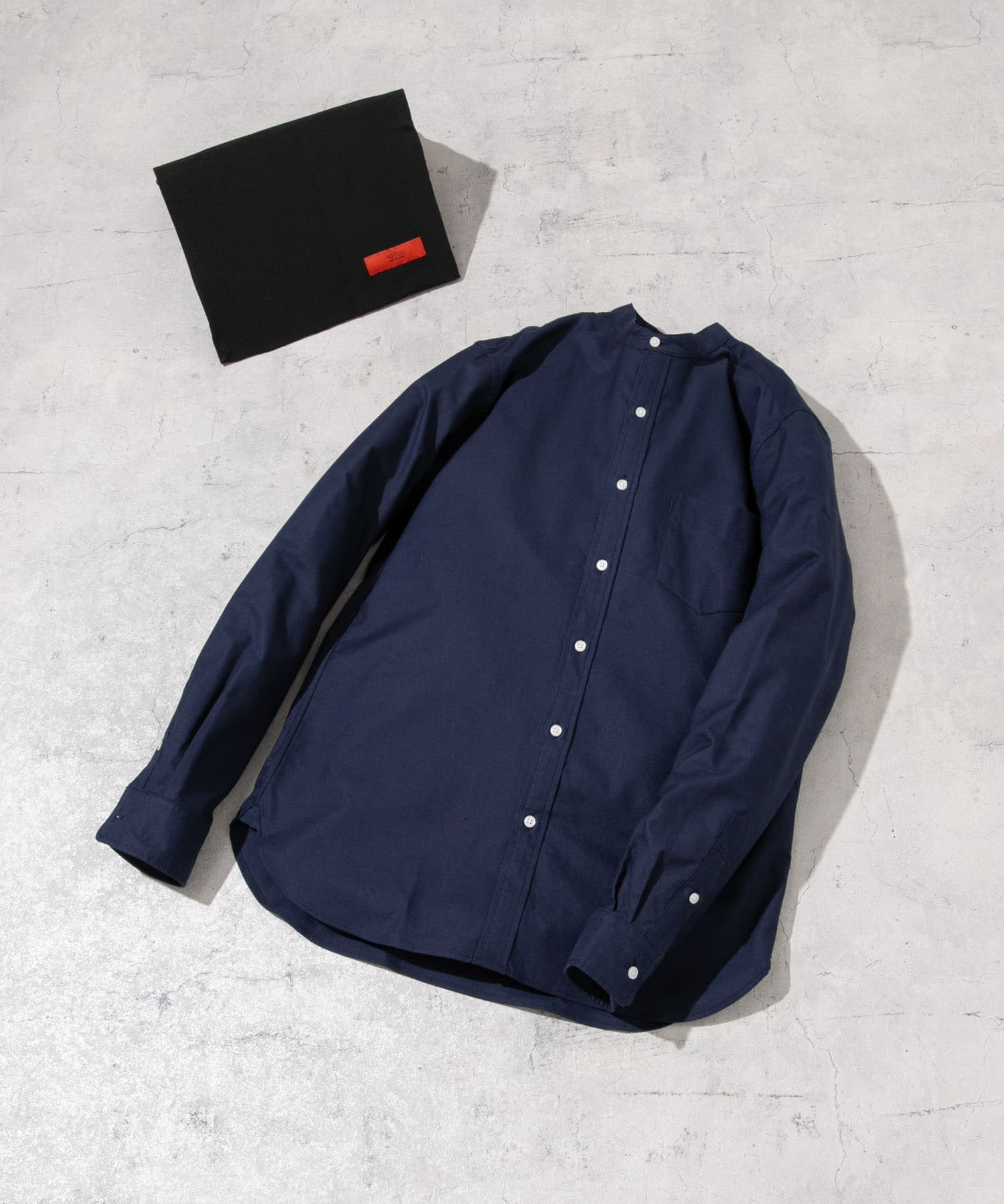 『WEB限定』『XXLサイズあり』『抗菌/消臭』ハイパフォーマンスオックスバンドカラーシャツ NAVY S