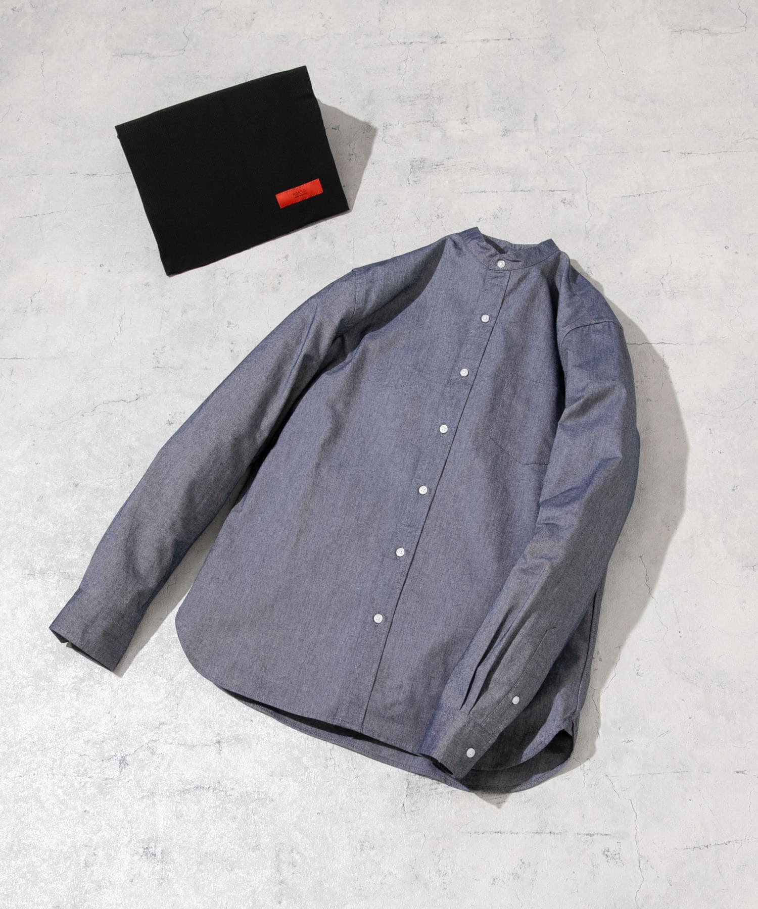 『WEB限定』『XXLサイズあり』『抗菌/消臭』ハイパフォーマンスオックスバンドカラーシャツ INDIGO S