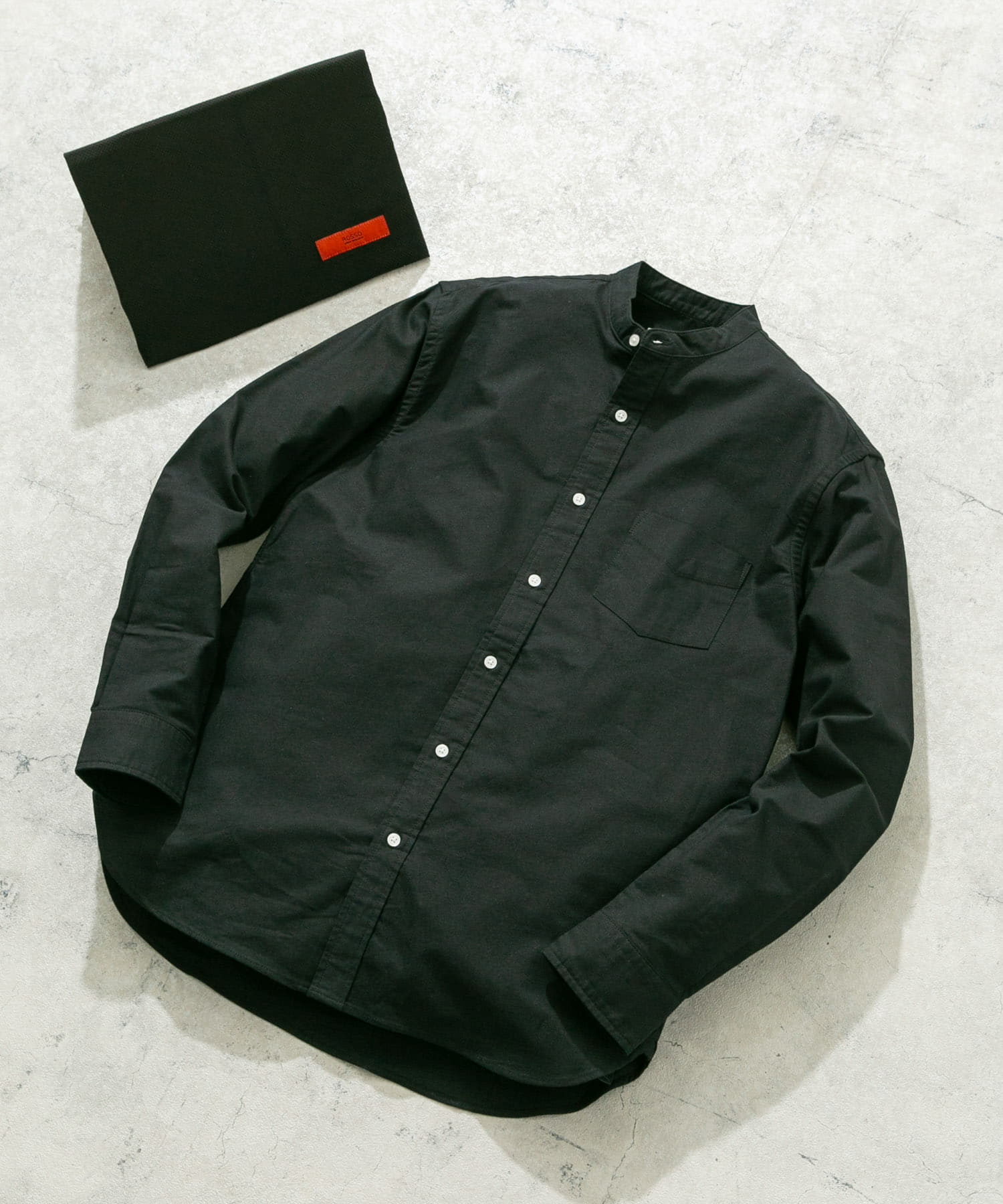 『WEB限定』『XXLサイズあり』『抗菌/消臭』ハイパフォーマンスオックスバンドカラーシャツ BLACK S