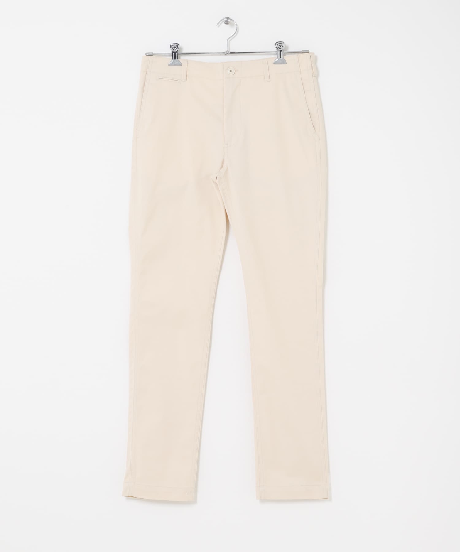 『SHORT(9分丈)サイズ / XLサイズあり』スリムストレッチテーパードチノパンツ IVORY S