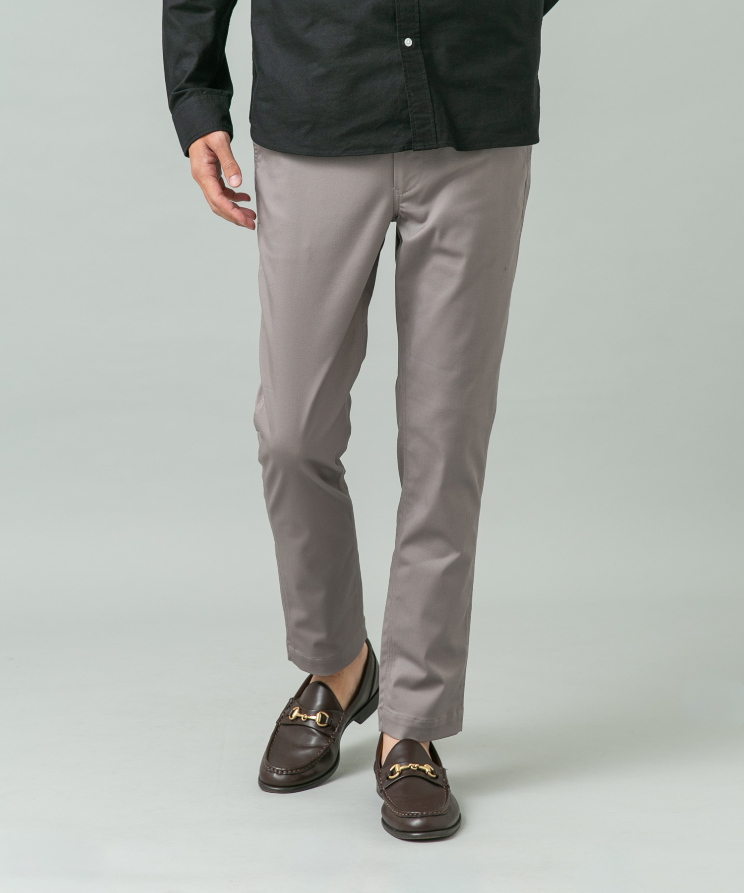 『SHORT(9分丈)サイズ / XLサイズあり』スリムストレッチテーパードチノパンツ