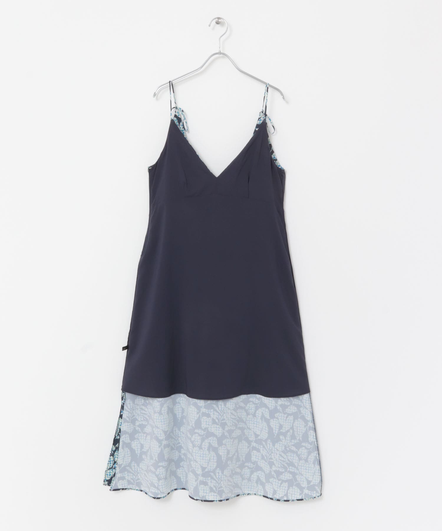 ミックスリーフプリントキャミドレス NVY/BLU FREE