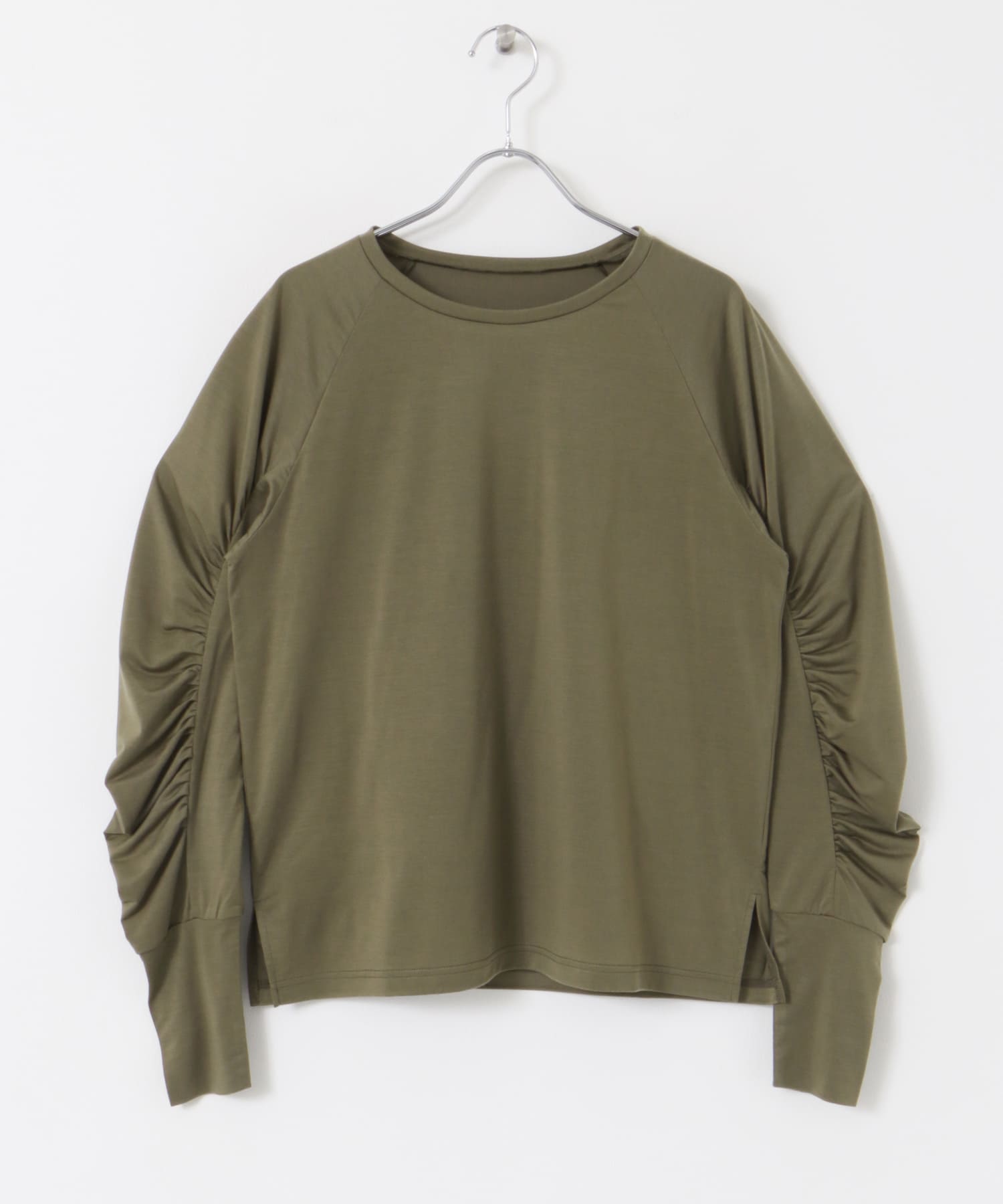 F by ROSSO　ギャザースリーブプルオーバー KHAKI FREE
