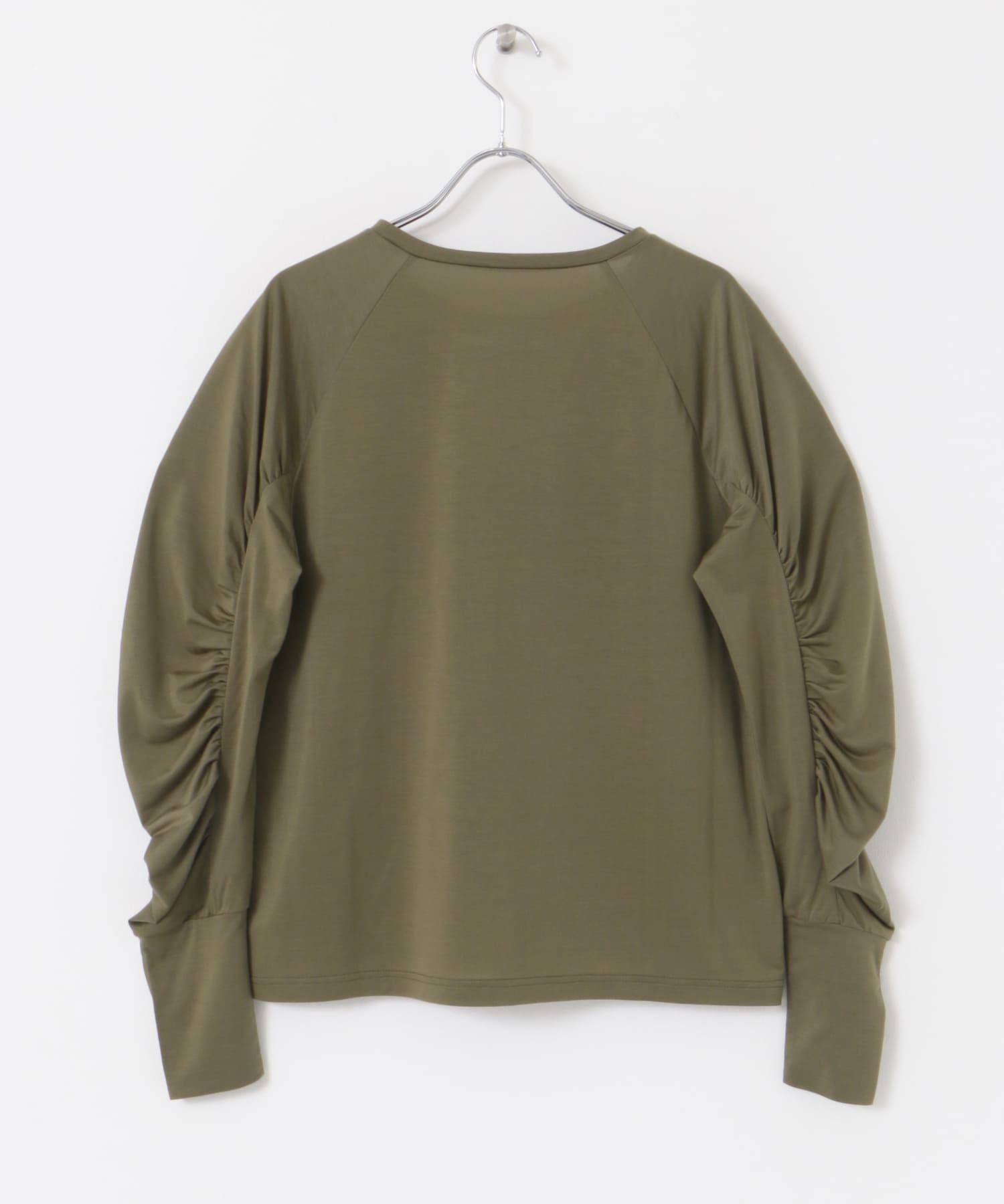 F by ROSSO　ギャザースリーブプルオーバー KHAKI FREE